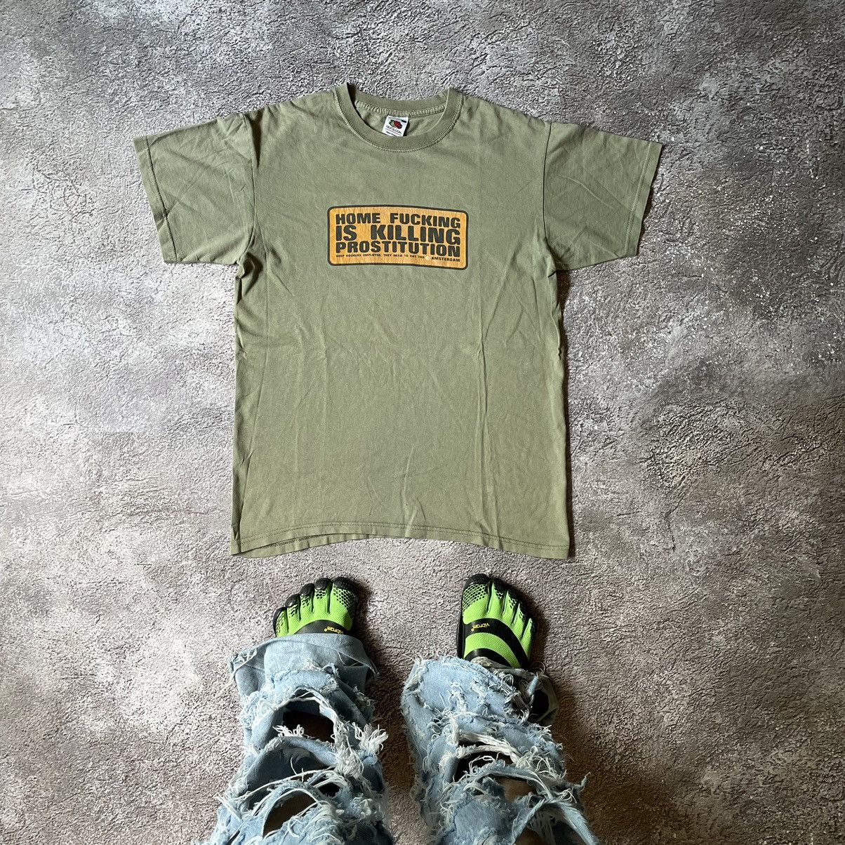 Vintage Vintage Y2K Sun Faded Graphic Tee Grunge Streetwear Slim M Size US M / EU 48-50 / 2 - 1 Thumbnail