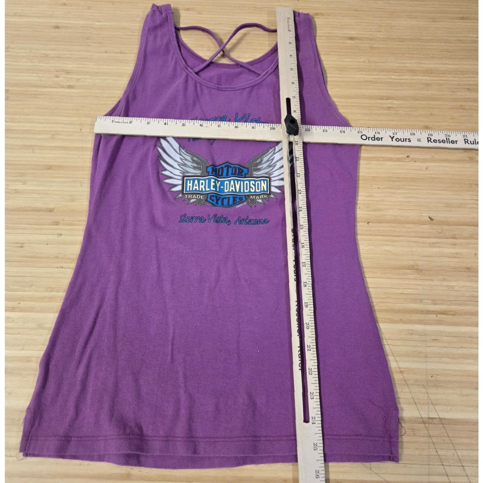 Harley Davidson Harley-Davidson Shirt Womens Small Purple Sierra Vista Arizona Tank Top Crisscross Back Size S / US 4 / IT 40 - 6 Thumbnail