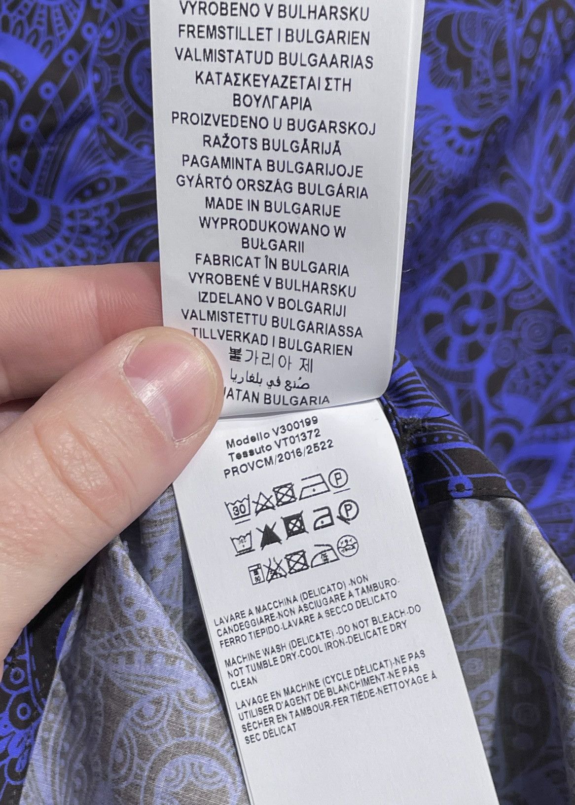 Versace Versace Blue Brown Paisley Patterns Cotton Shirt Size US L / EU 52-54 / 3 - 9 Thumbnail