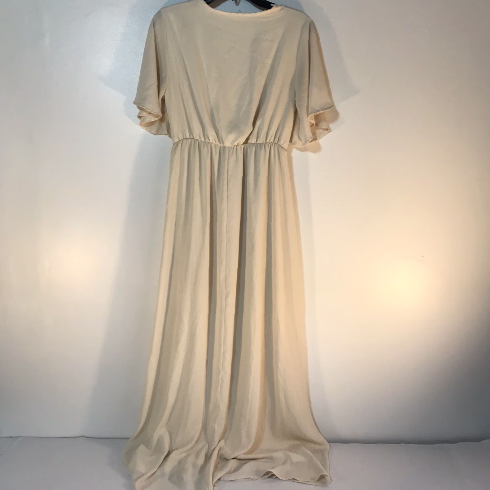 Pinko Pink Blush Maxi Dress Women’s M Pink V-Neck Flutter Sleeve Wedding Party Size M / US 6-8 / IT 42-44 - 2 Thumbnail