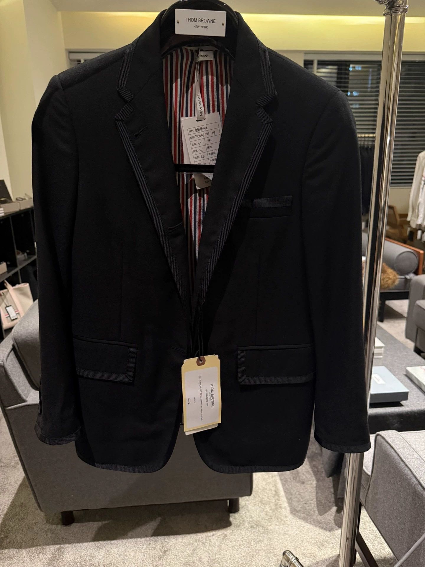 Thom Browne Thom Browne Women's Black Piping Wool Blazer Size XS / US 0-2 / IT 36-38 - 1 Thumbnail