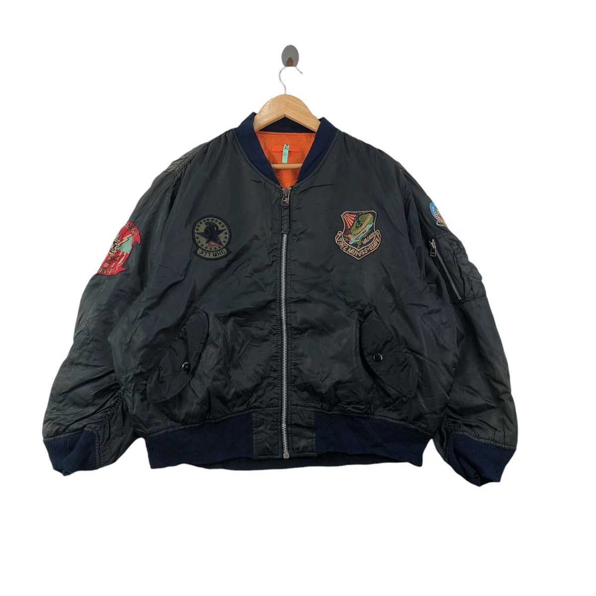 り*ー様 90s MA-1 flight military blouson ja Vintage 90s Avirex Top Gun MA-1 Flight Flyers Bomber Jacket