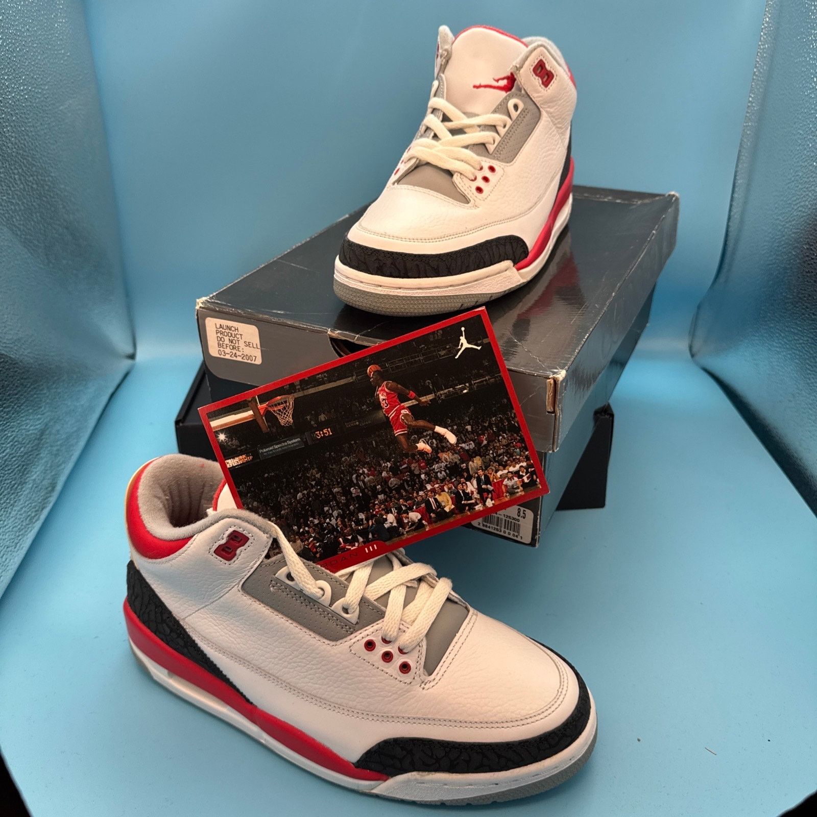 Jordan Brand × Nike Air Jordan 3 Retro 2007 "Fire Red" m8.5 w10 Size US 8.5 / EU 41-42 - 1 Thumbnail