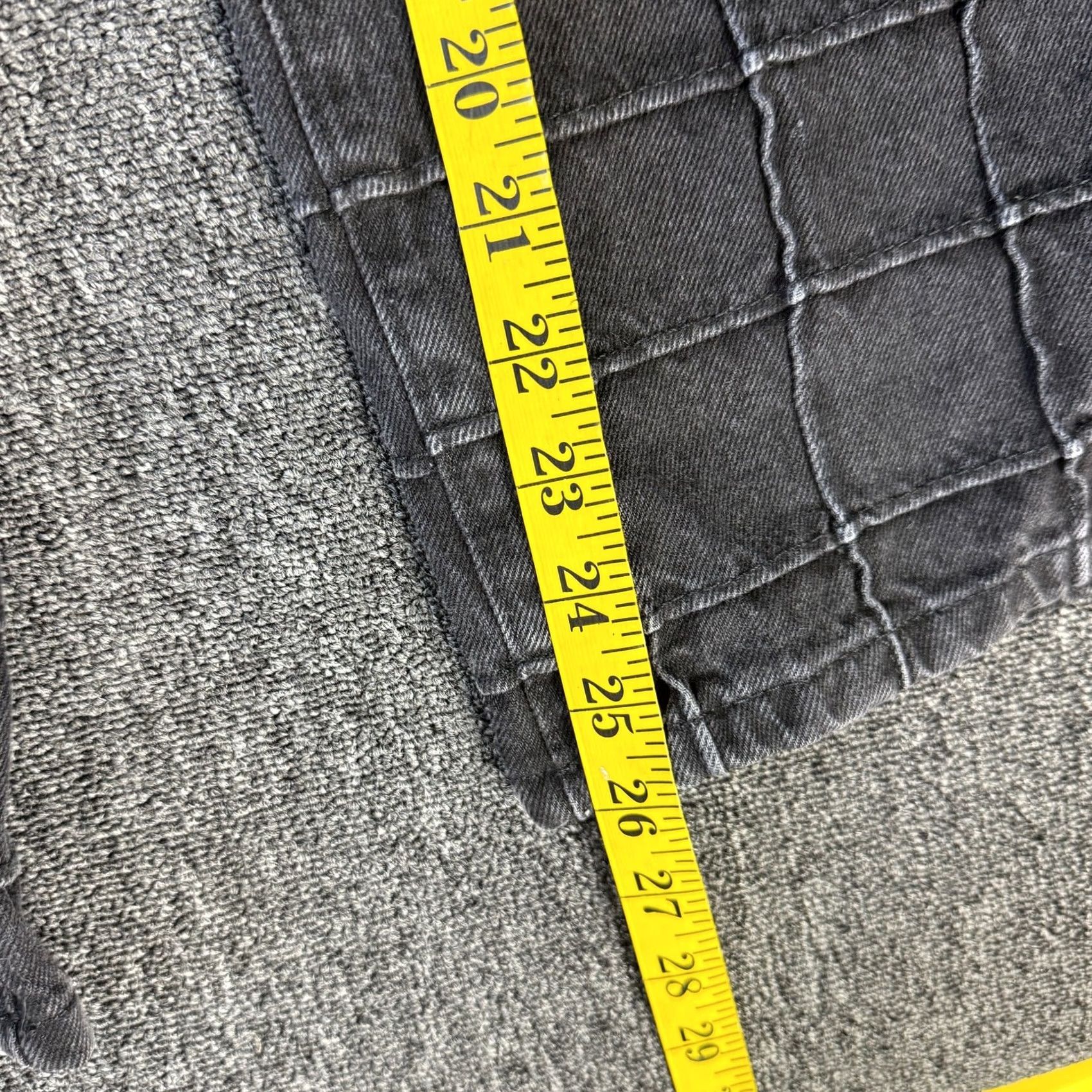 Vintage VINTAGE Piral Black Grid Checked High Waisted Cotton Baggy Jeans XS/W24 Size 26" / US 2 / IT 38 - 5 Thumbnail