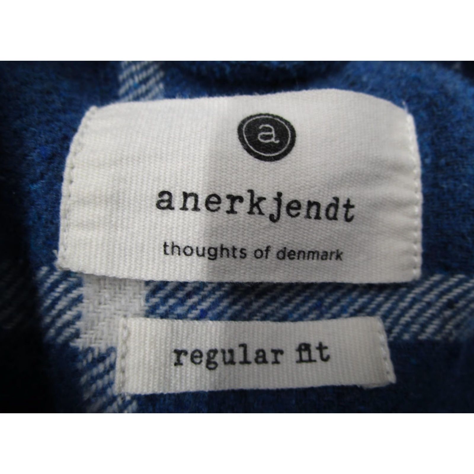 Anerkjendt Anerkjendt Shirt Mens Medium Blue White Big Check Plaid Overshirt Regular Fit Size US M / EU 48-50 / 2 - 3 Thumbnail