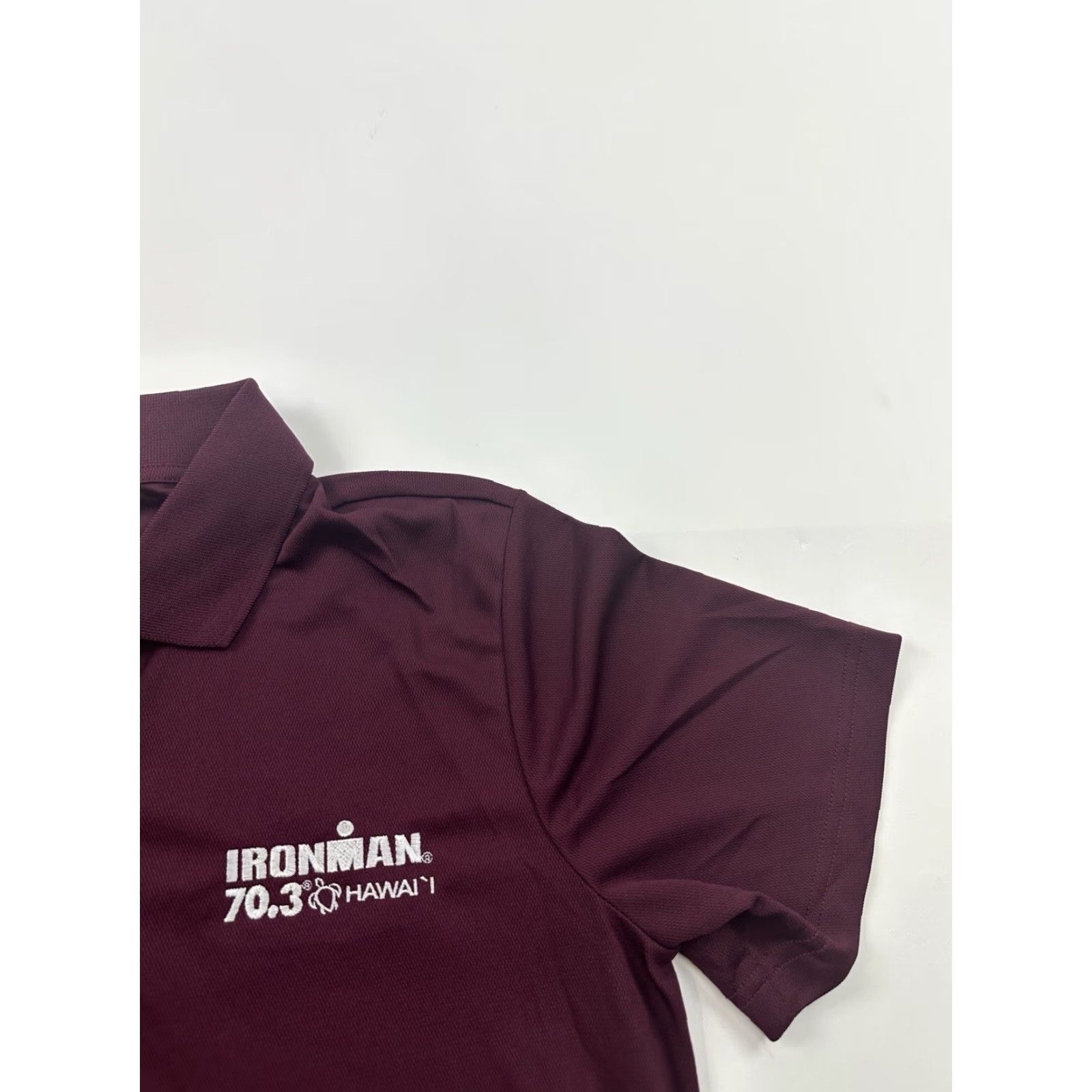 Vintage Ironman Shirt Women's Large Red Polo Short Sleeve Triathlon Hawaii 70.3 Size L / US 10 / IT 46 - 2 Thumbnail