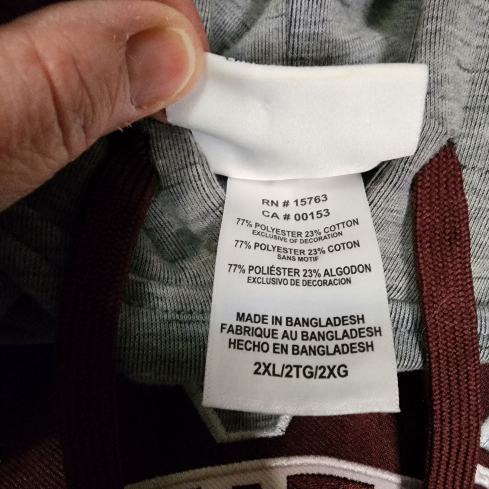 Champion MSU Mississippi Bulldogs Hoodie Size 2XL Gray Maroon 2390 Size US XXL / EU 58 / 5 - 5 Thumbnail