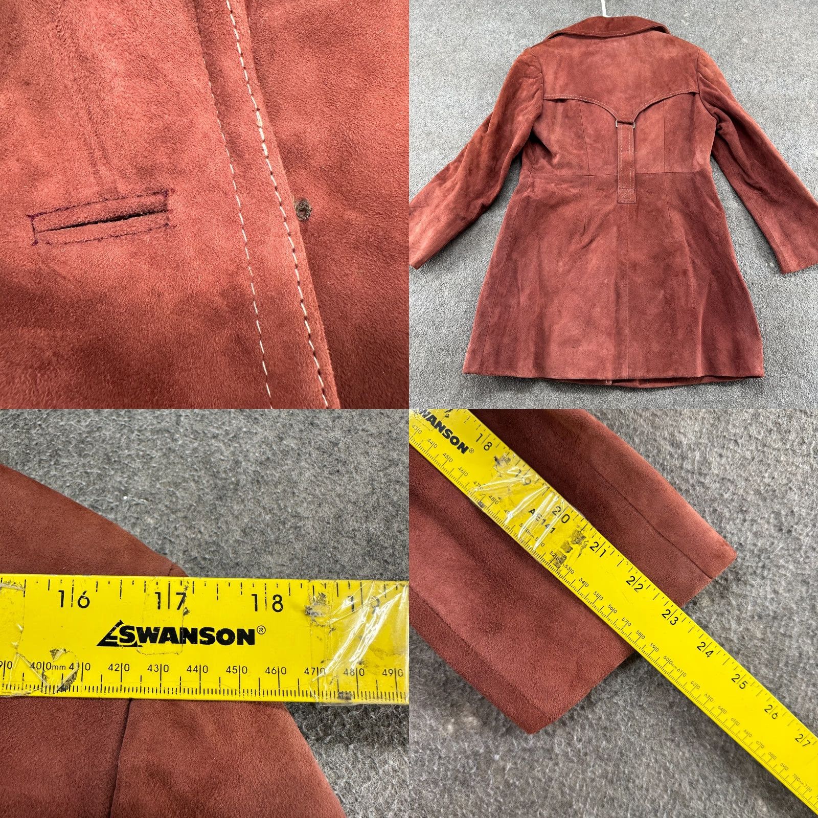 Vintage VINTAGE Windsor Coat Women M Red Long Leather Trench Buckle Steampunk 90s Overcoat Lined Pocketed Size M / US 6-8 / IT 42-44 - 8 Thumbnail