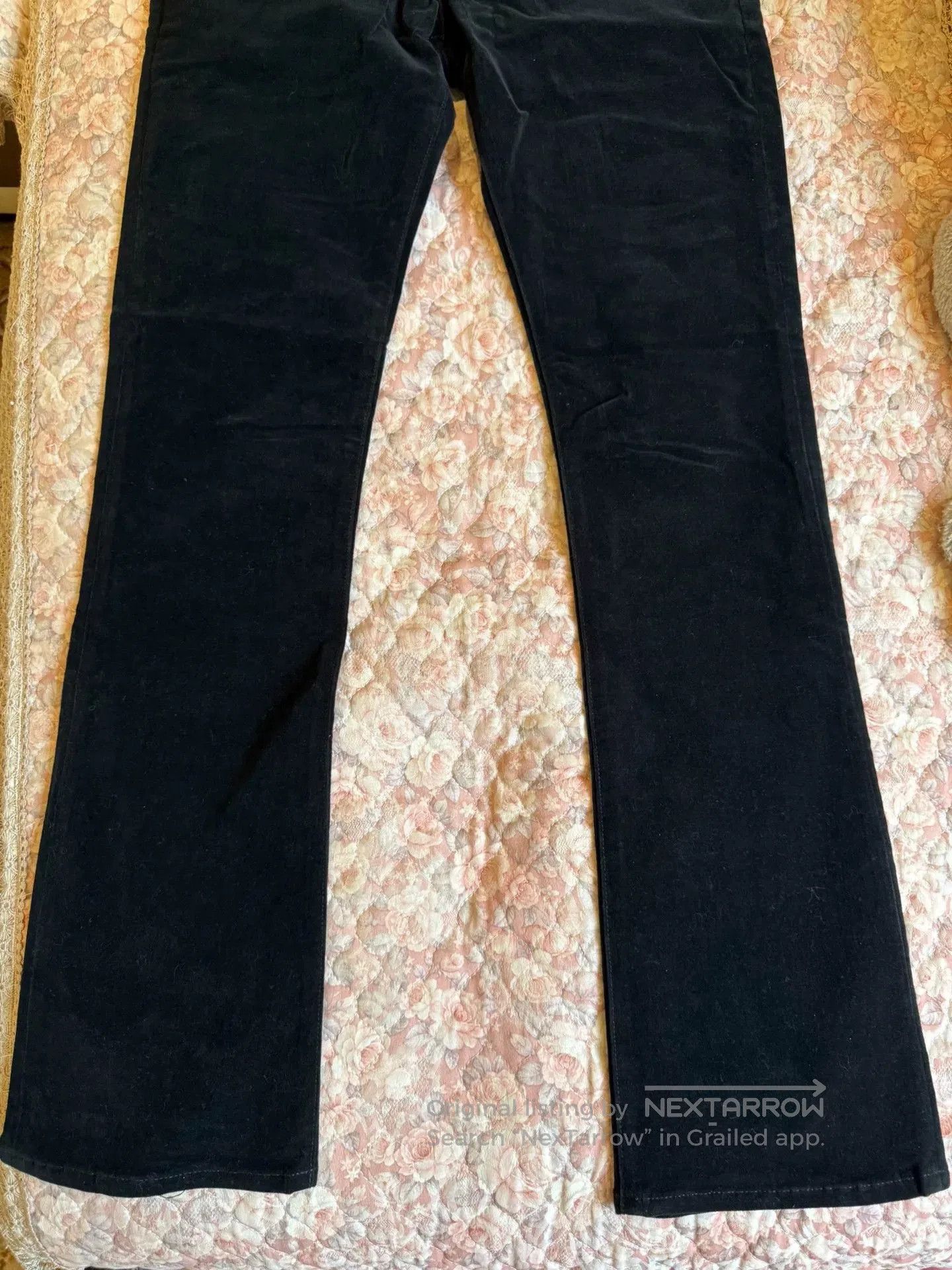 BEAUTY&YOUTH Black High-Stretch Velvet Casual Pants. Size 29" - 4 Thumbnail