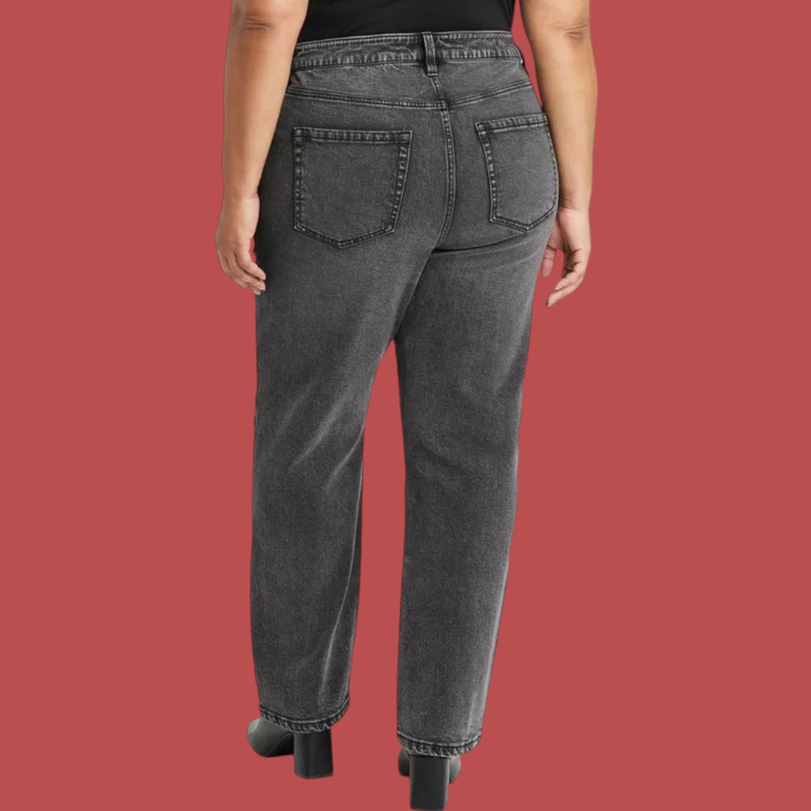 Other Ava & Viv - Women's High-Rise Straight Pants - Stretch - Bla Size 42" / US 20 - 2 Thumbnail