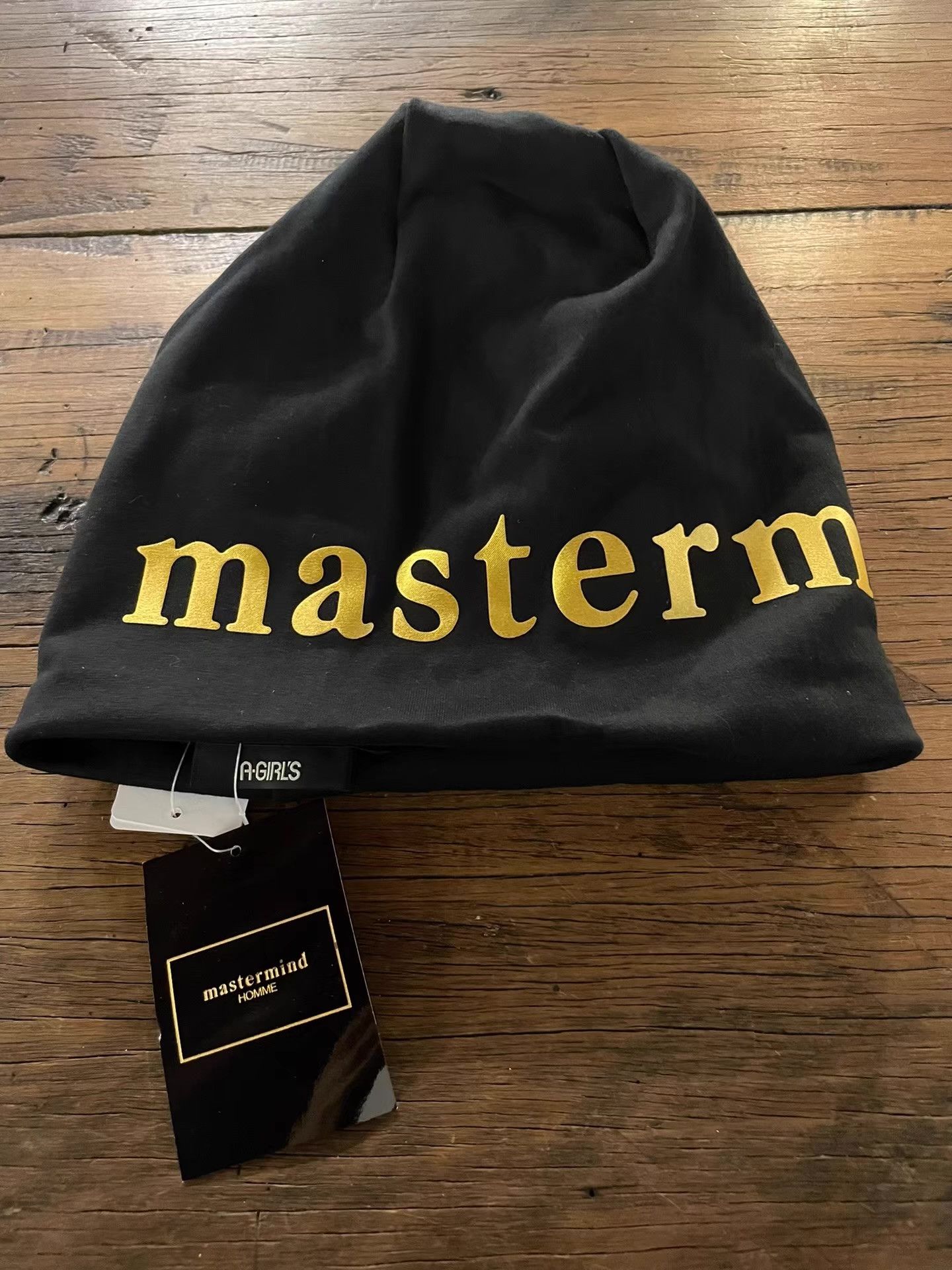 Mastermind World MASTERMIND HOMME FW15 Black Gold Foil Logo Beanie Ｑ25 Size ONE SIZE - 8 Thumbnail