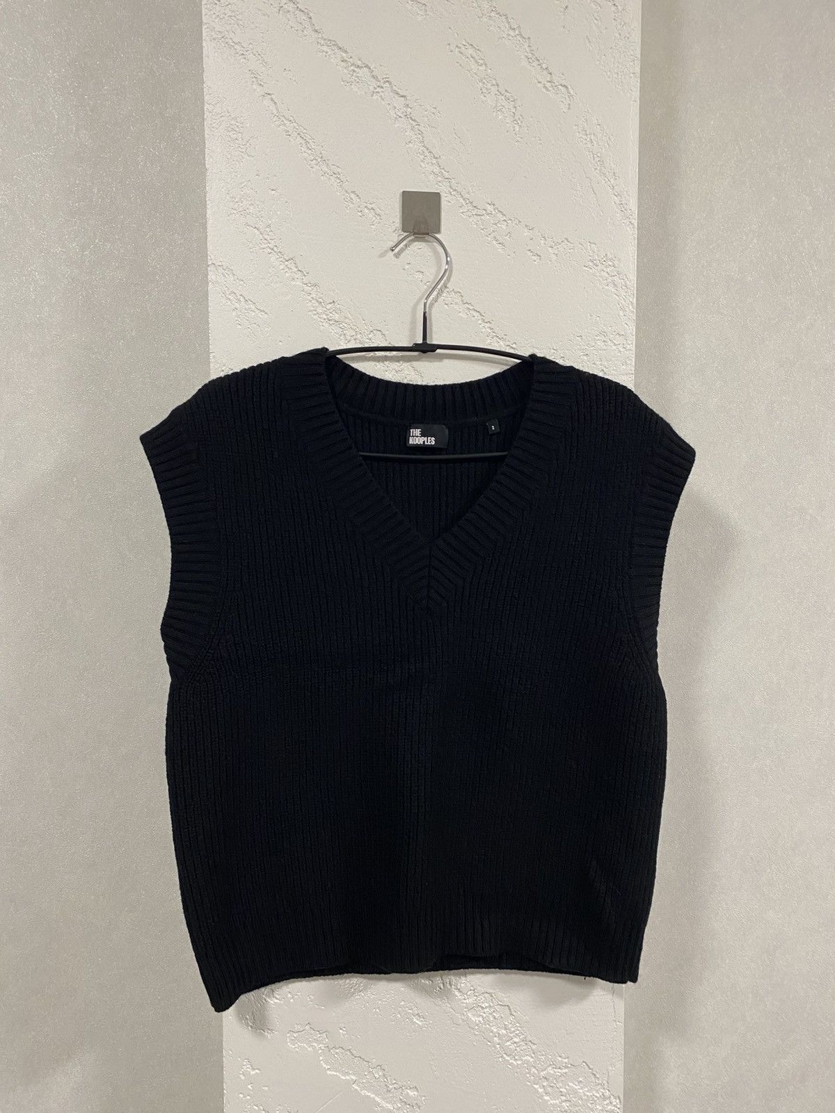 The Kooples The Kooples Wool Blend Black Knitted Vest Size: 2 Size M / US 6-8 / IT 42-44 - 1 Thumbnail