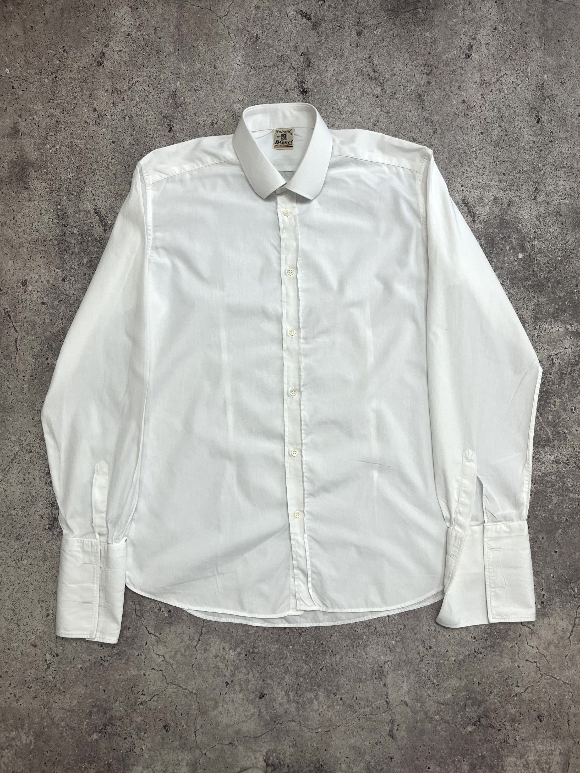 Davide Cenci Davide Cenci Italian Cotton White Сufflinks Shirt Size L Size US L / EU 52-54 / 3 - 1 Thumbnail