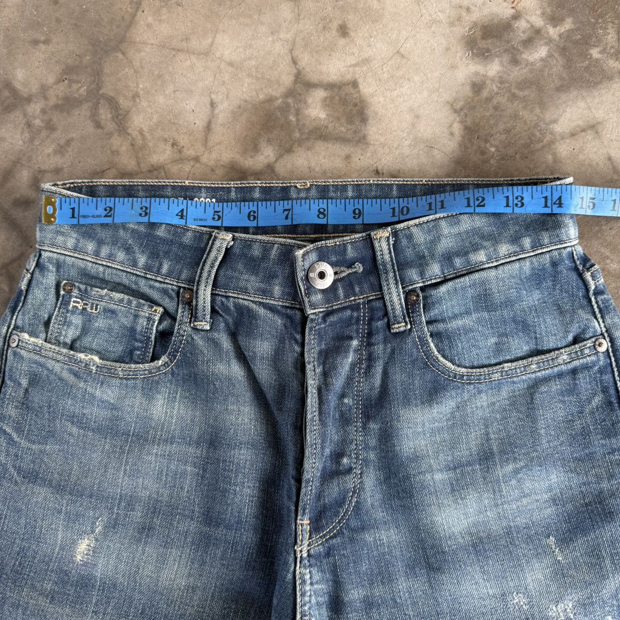 G-Star W29x29.5 Vintage G Star Button Fly Faded Ripped Denim Jean Size US 29 - 7 Thumbnail