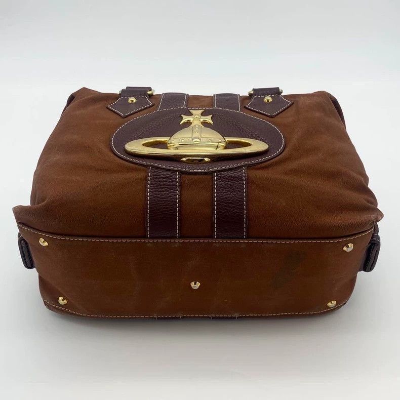 Vivienne Westwood Vivienne Westwood Brown classic color scheme Gold Saturn O Size ONE SIZE - 6 Thumbnail