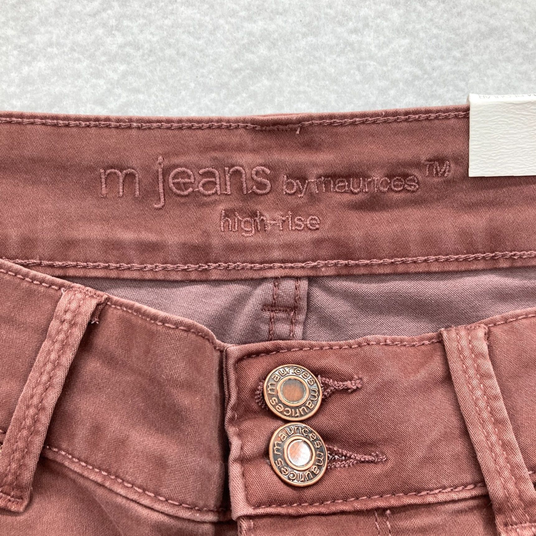 Vintage Maurices M Jeans Jeggings Women's Medium Red Stretch Denim High Rise Preppy NWT Jeans Size 32" / US 10 / IT 46 - 4 Thumbnail