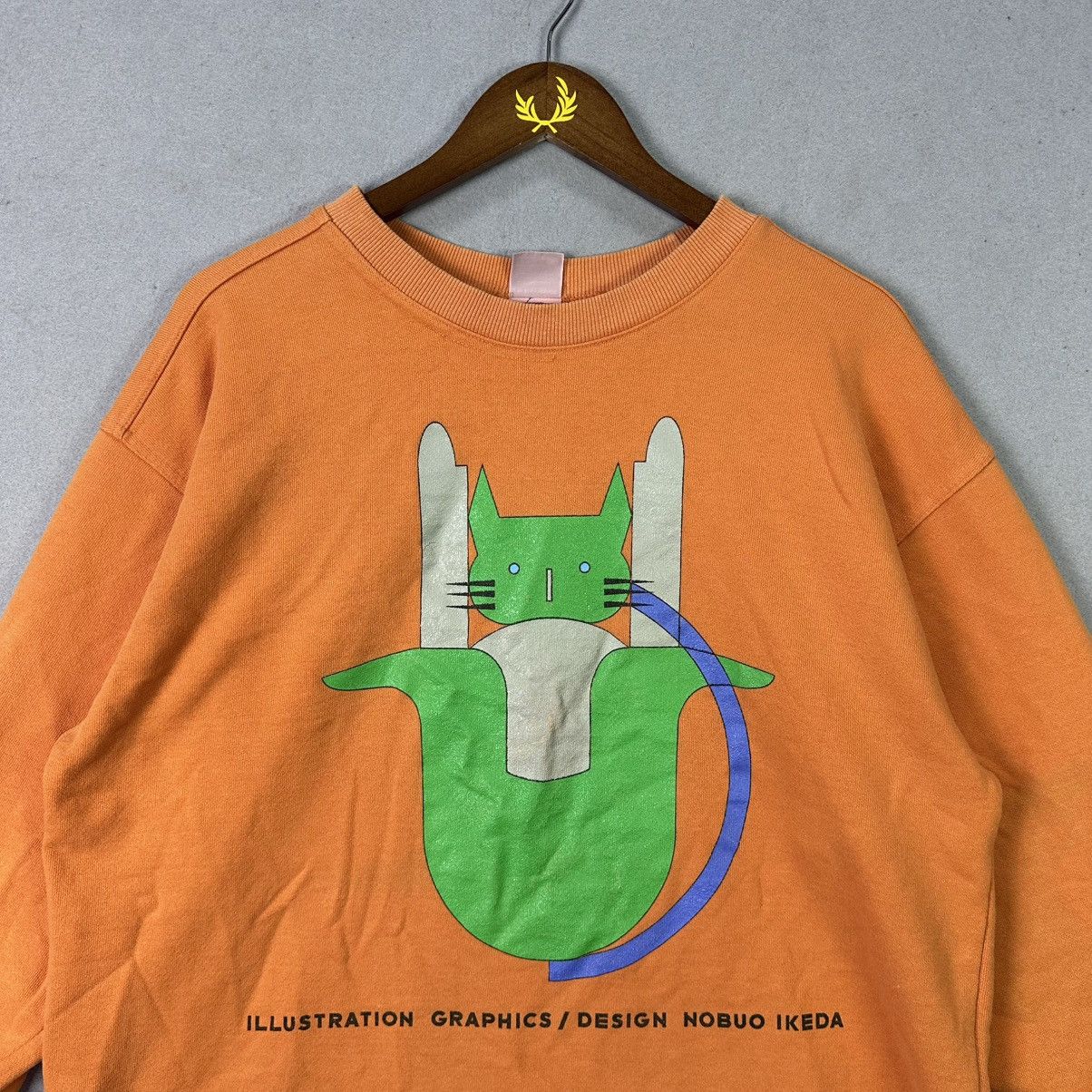 Vintage Vintage 90s I.N. Express Nobuo Ikeda Illustration Sweatshirt Size US S / EU 44-46 / 1 - 2 Thumbnail