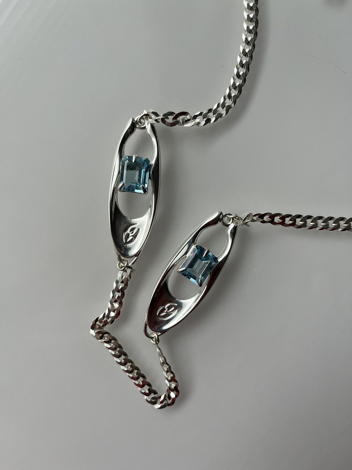 Other SYDORIA SILVER NECKLACE WITH A NATURAL TOPAZ Size ONE SIZE - 1 Thumbnail