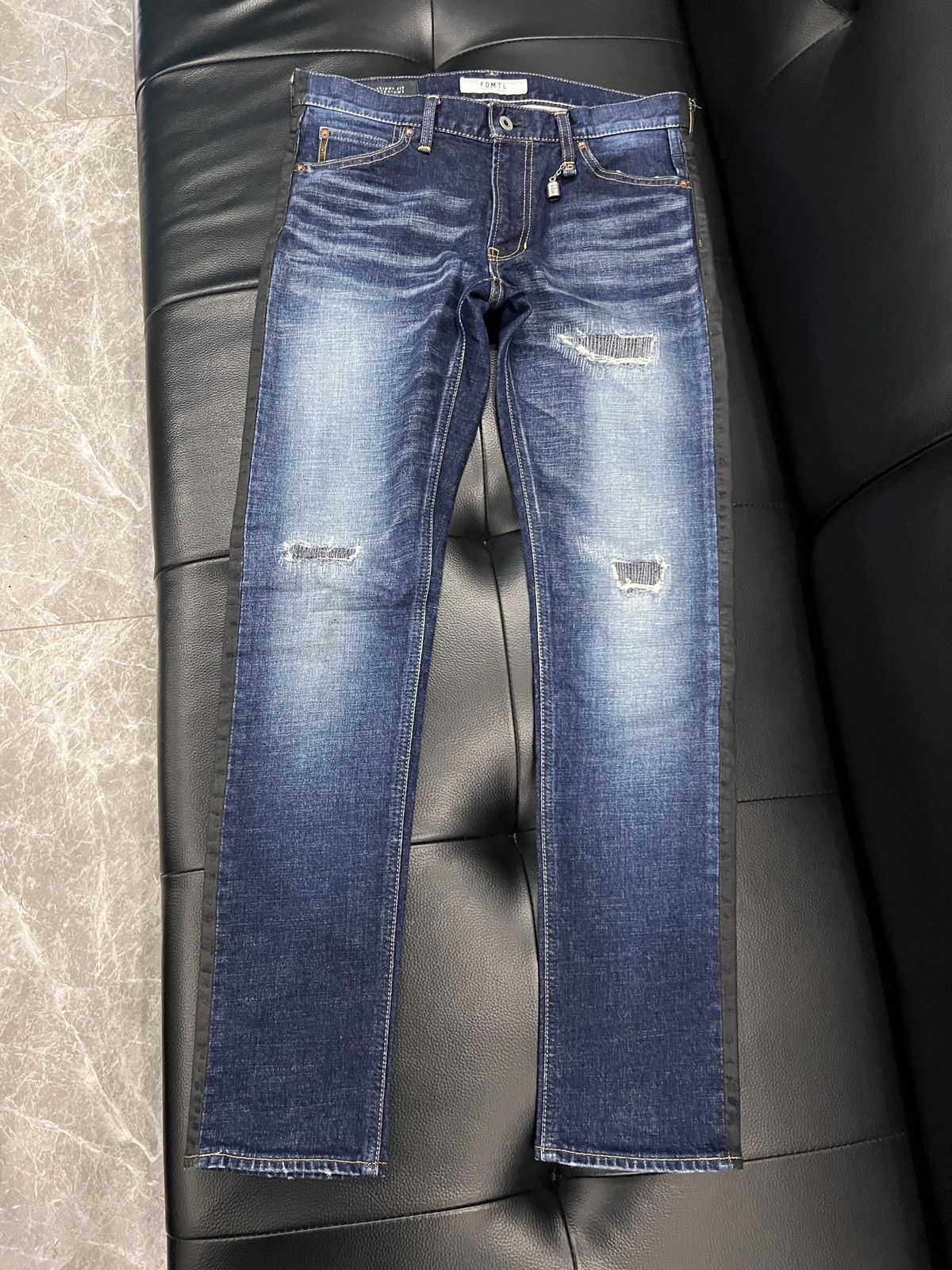 FDMTL FDMTL Washed Patchwork Denim Jeans Size US 30 / EU 46 - 1 Thumbnail