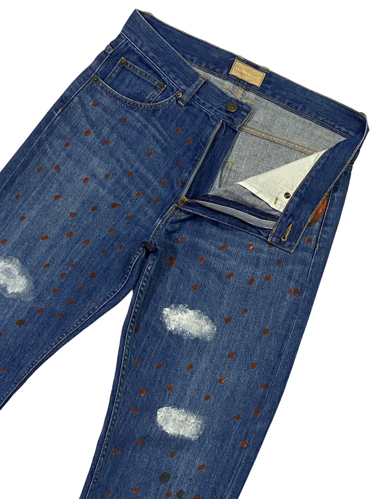 Issey Miyake Tsumori Chisato By Issey Miyake All Over Painted Art Denim Size US 31 - 17 Thumbnail