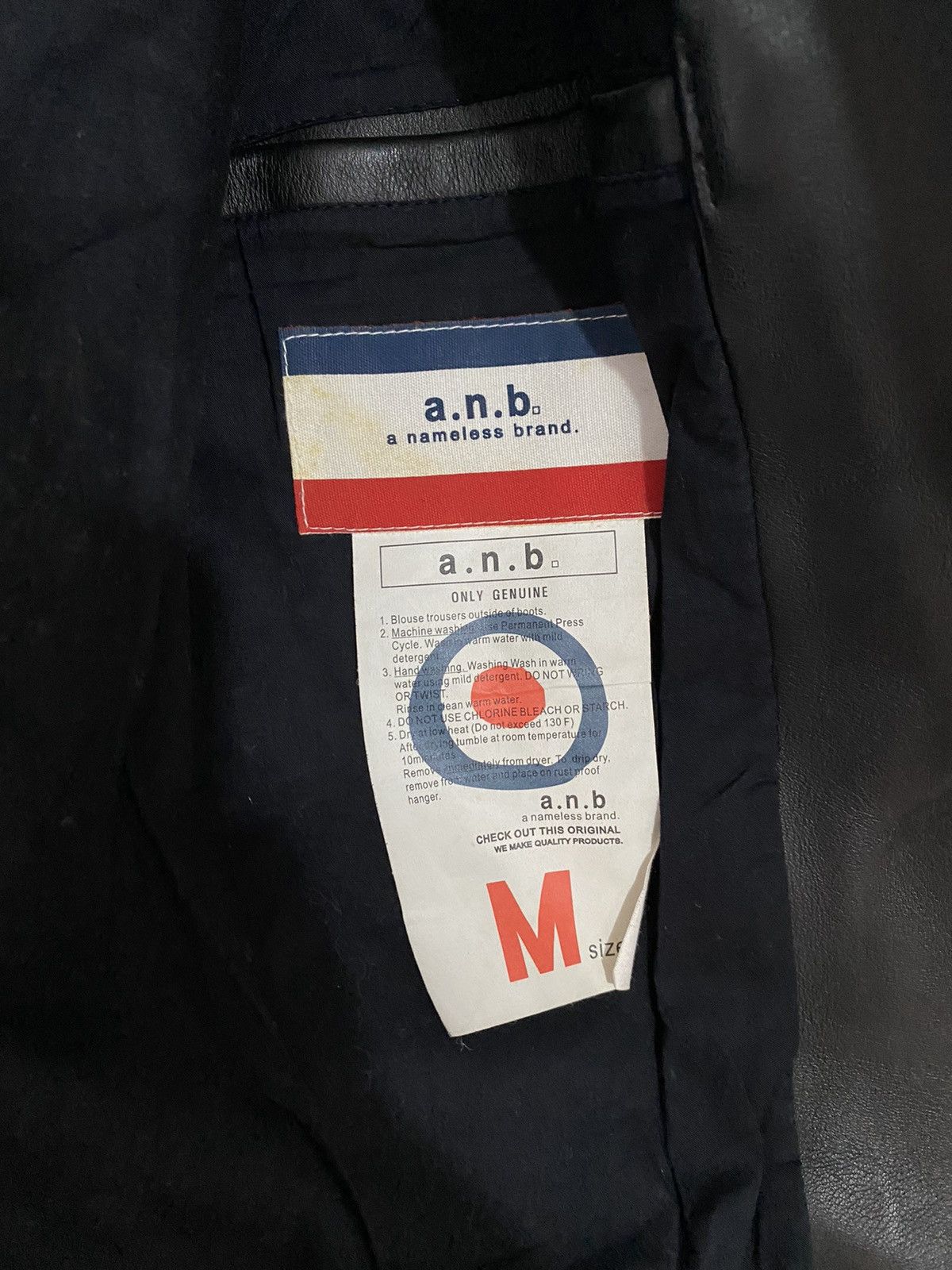 Japanese Brand × Vintage Leather jacket a.n.b Newyork biker Size US M / EU 48-50 / 2 - 8 Thumbnail