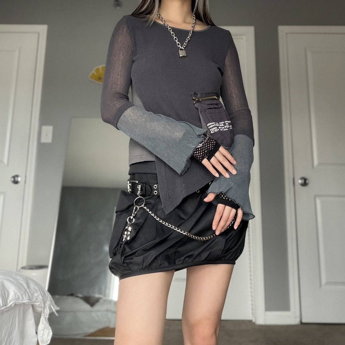 Cop Copine Cop Copine Ashley Belt Buckle Skirt Size 29" - 7 Thumbnail