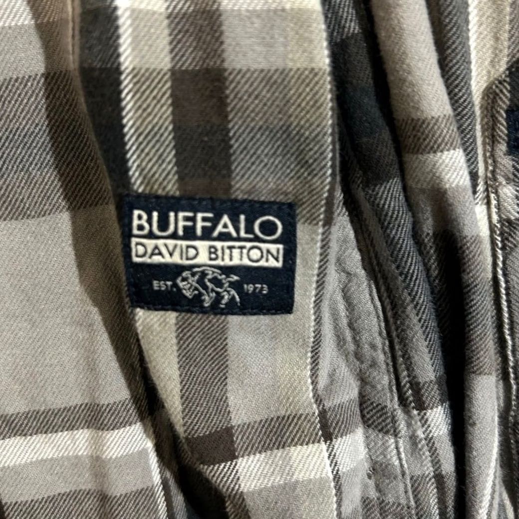 Buffalo London Buffalo David Bitton Shirt Men L Gray Black Plaid Flannel Button Up Long Sleeve Size US L / EU 52-54 / 3 - 3 Thumbnail