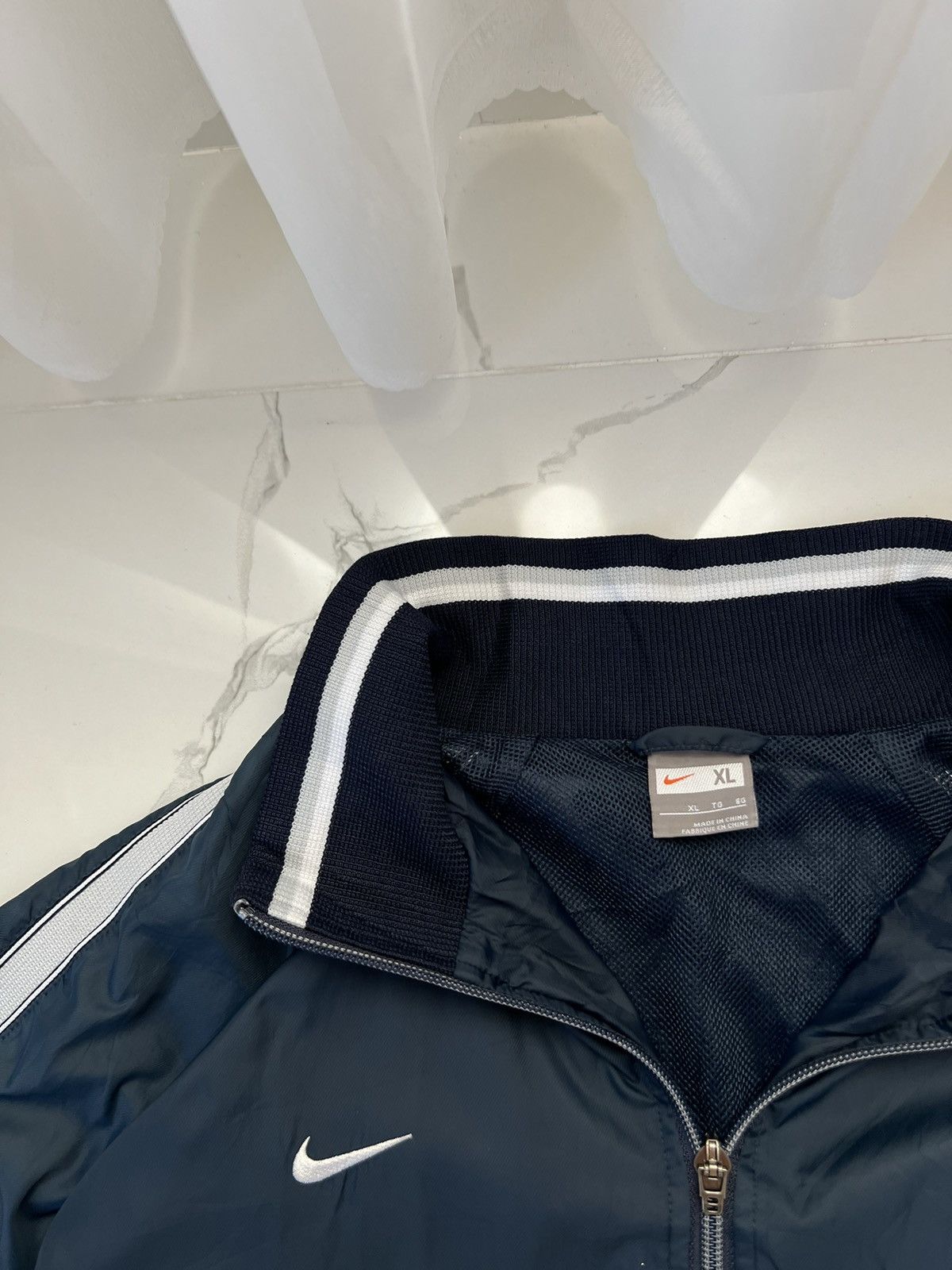 Nike × Vintage 90's NIKE MULTI SWOOSH RARE RETRO TRACK JACKET Y2K GORPCORE Size US XL / EU 56 / 4 - 4 Thumbnail