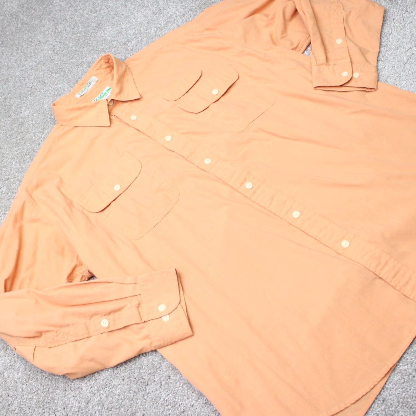 Orvis Orvis Shirt Mens XL Orange Buzz Off Insect Shield Cotton/Poly Long Sleeve Button Size US XL / EU 56 / 4 - 5 Thumbnail