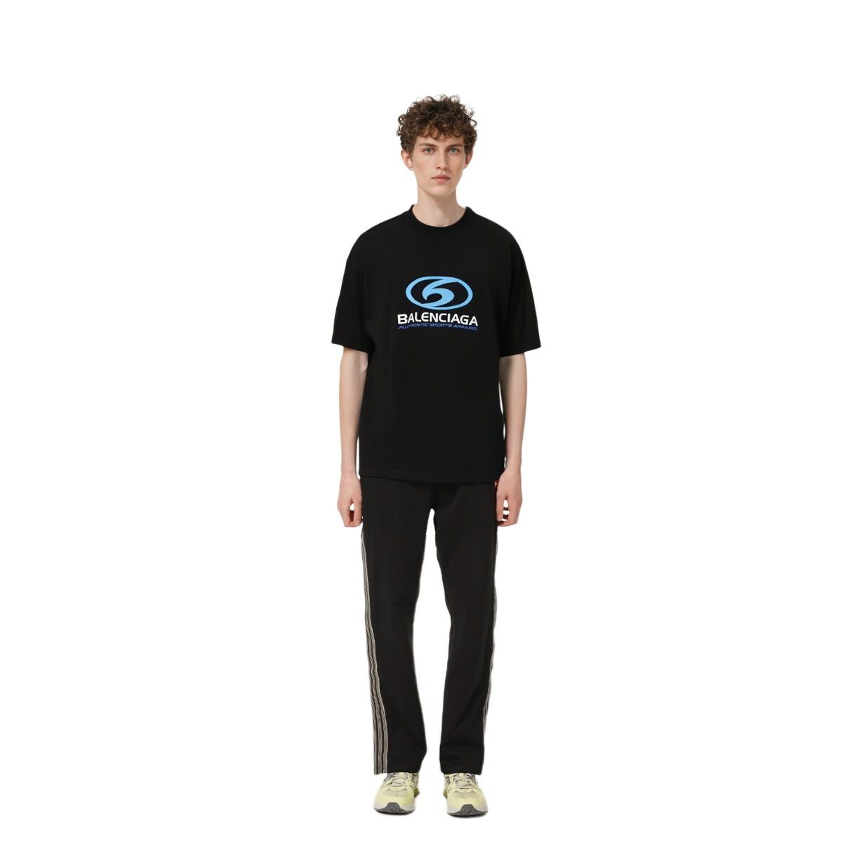 Balenciaga o1tr1nto1025 Surfer T-Shirt Medium Fit in Black Size US XL / EU 56 / 4 - 4 Thumbnail