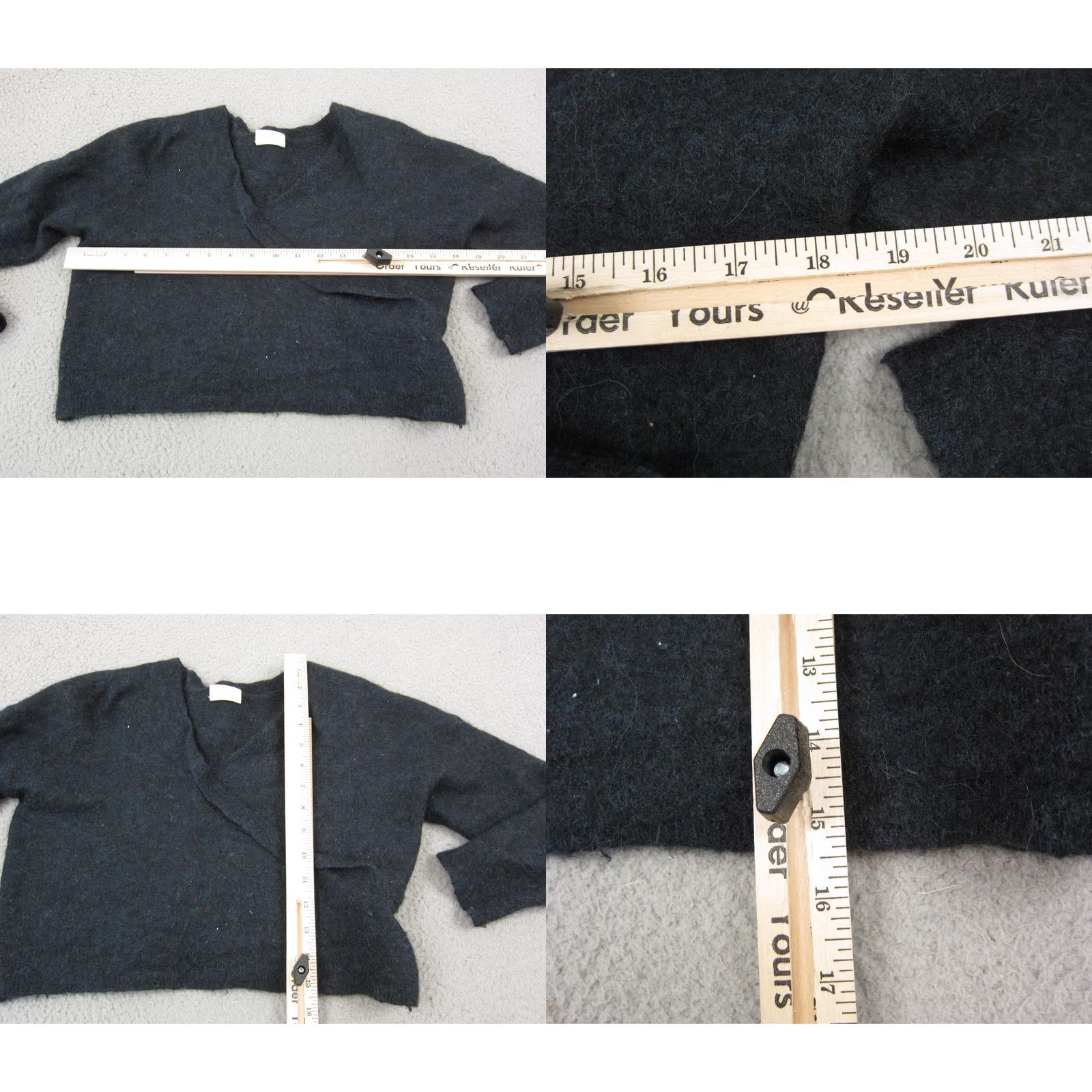Vintage Gorman Sweater Womens Large Pink 100% Wool Crew Neck Long Sleeve 90s Pullover Shrunk Casual Rib Knit Accents Button Ladies Size L / US 10 / IT 46 - 8 Thumbnail