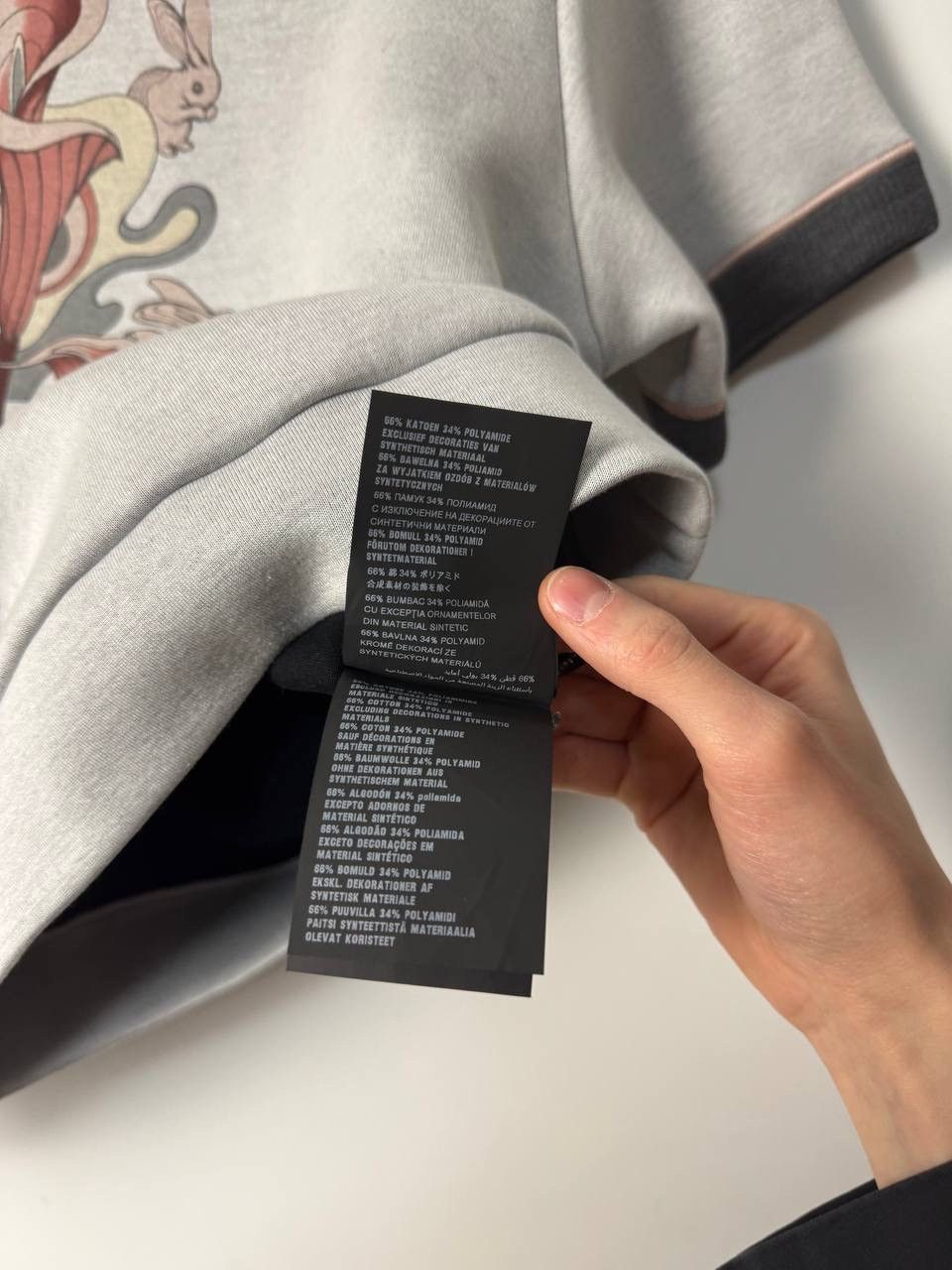 Prada FW17 Prada Bunny Print Short-Sleeved Sweatshirt Size L / US 10 / IT 46 - 14 Thumbnail