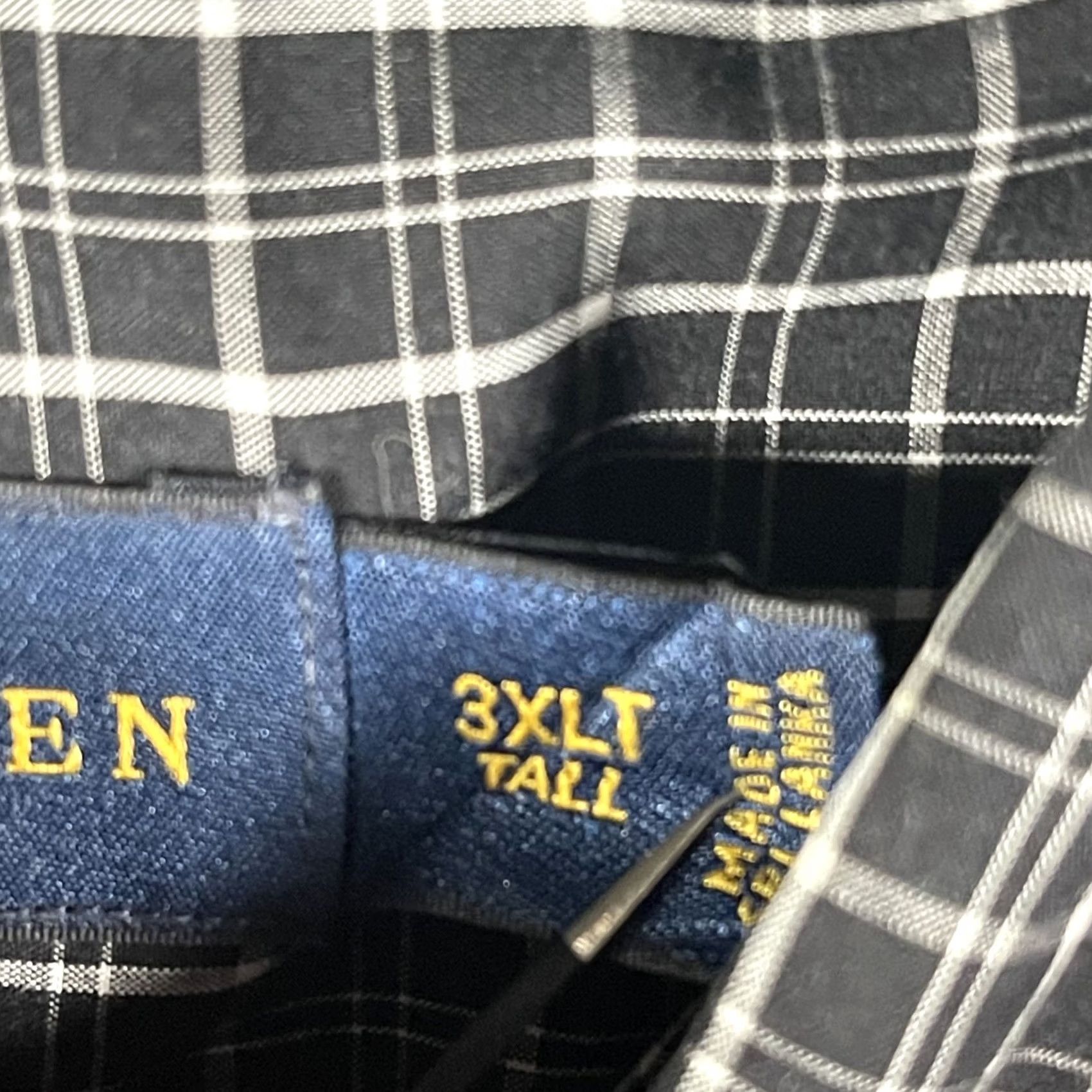 Ralph Lauren Ralph Lauren Shirt Mens 3XLT Black Check Button-Down Long Sleeve Big Tall Shirt Size US XXL / EU 58 / 5 - 6 Thumbnail