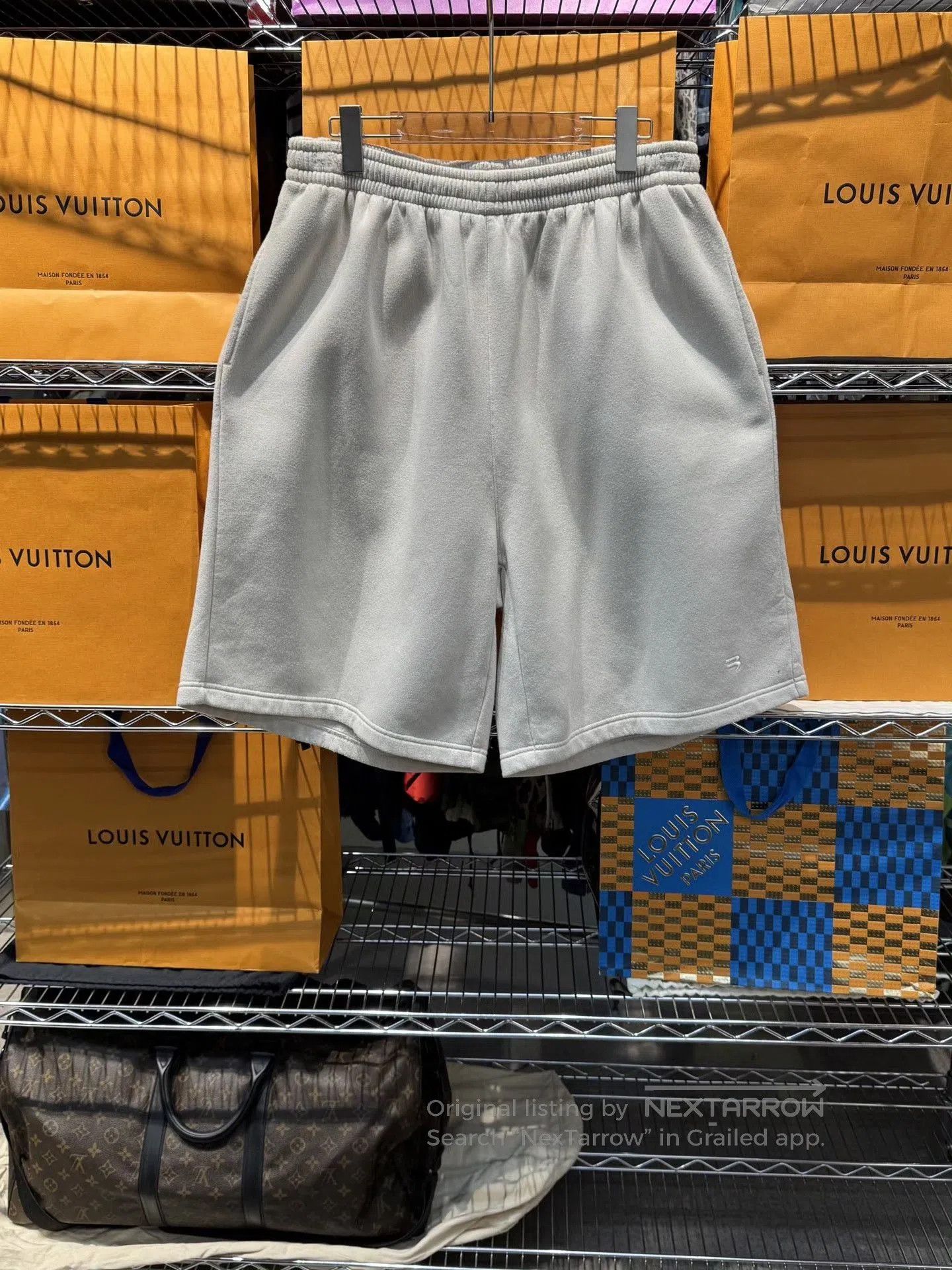 Balenciaga Balenciaga Grey Double Hook Shorts. Size US 30 / EU 46 - 1 Thumbnail