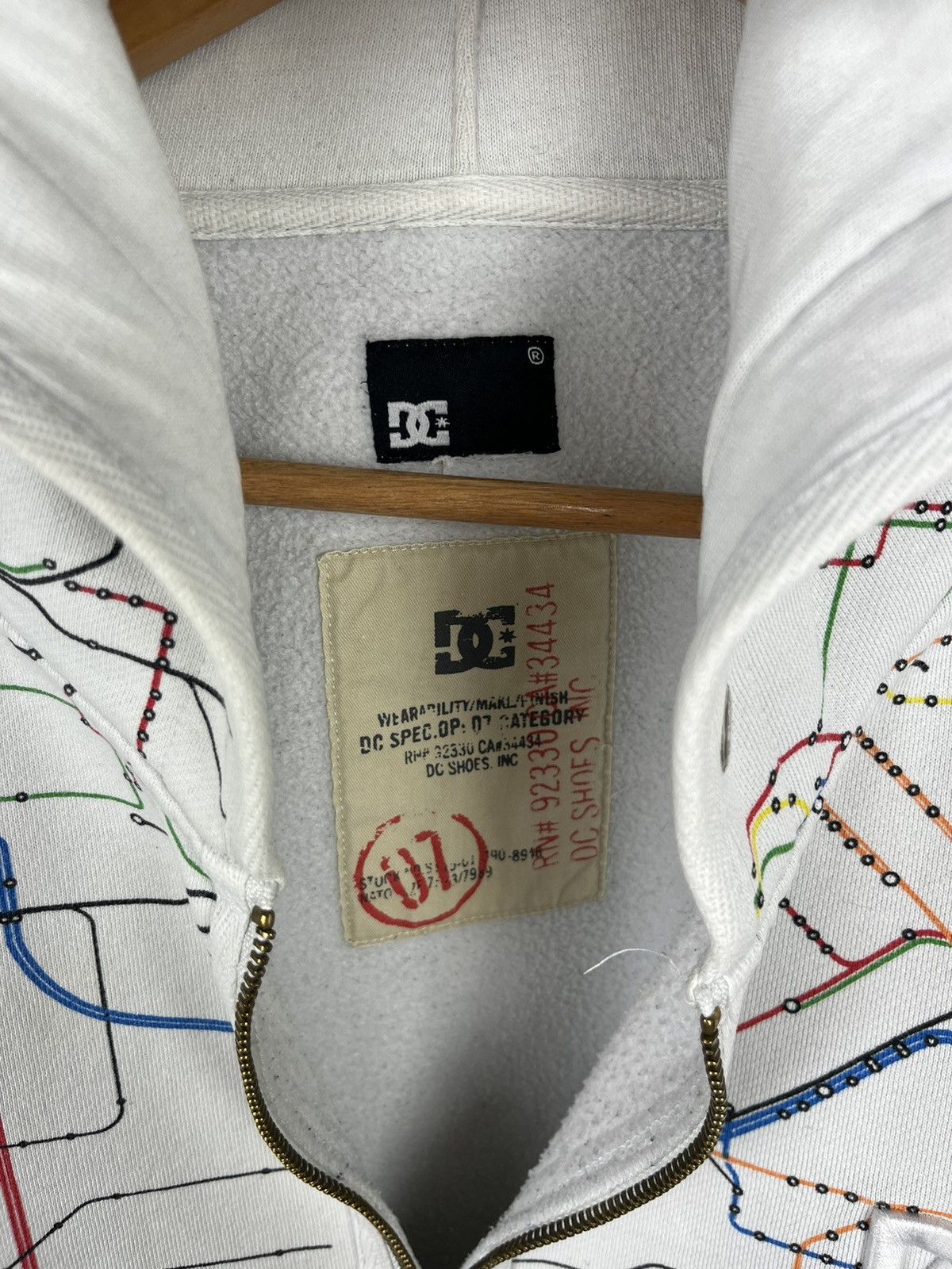 DC DC Shoes Spec Op Subway Map All Over Print Full Zip Hoodie Size US XXL / EU 58 / 5 - 4 Thumbnail