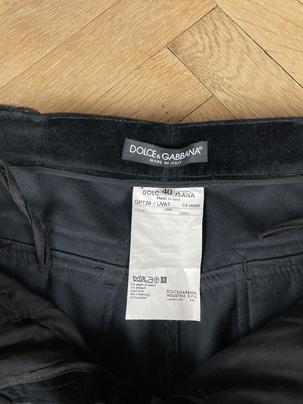 Dolce & Gabbana Dolce & Gabbana Runway AW 2003 Black Velvet Bondage Pants Size US 28 / EU 44 - 5 Thumbnail