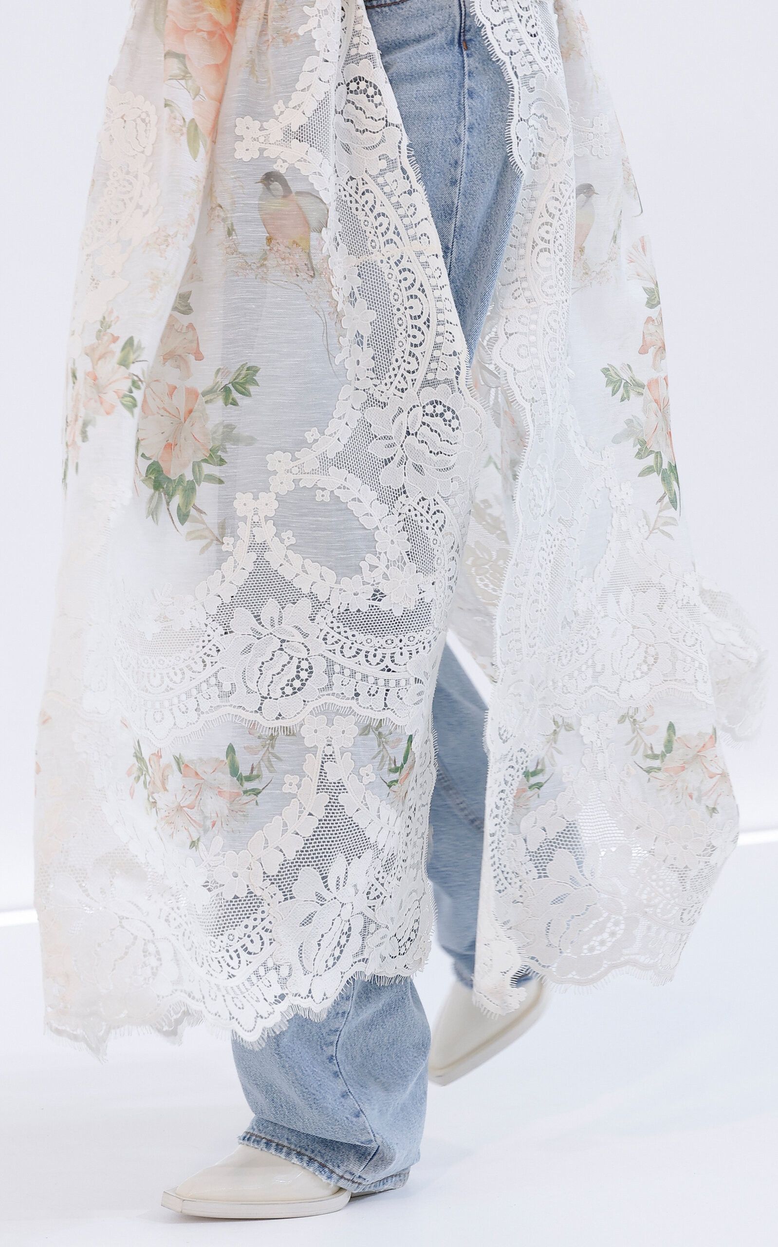 Zimmermann oc11z0525 Natura Lace-Trimmed Linen-Silk Maxi Dress Size L / US 10 / IT 46 - 5 Thumbnail