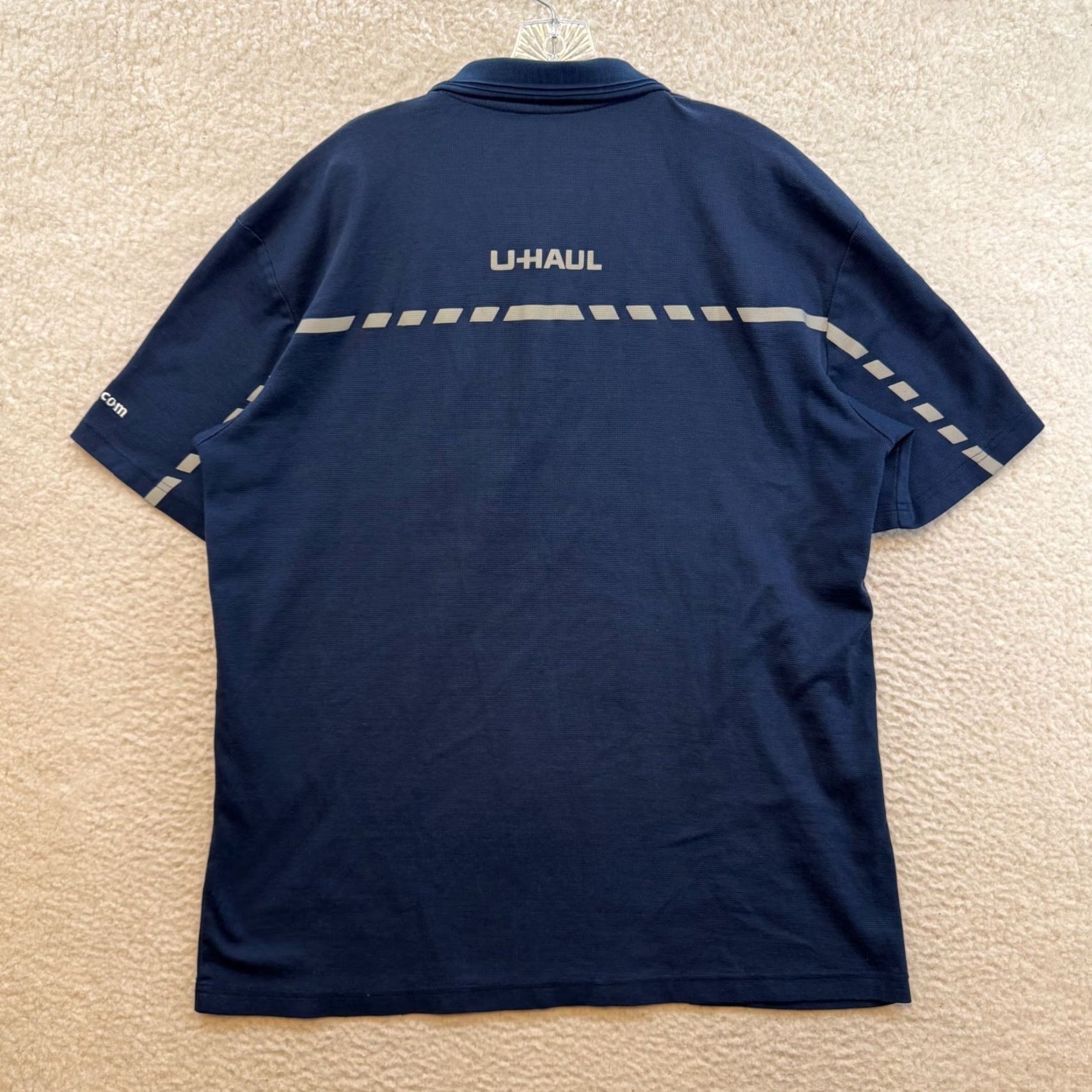 Vintage VINTAGE U-Haul Polo Shirt Large XL Mens Navy Blue Employee Work Uniform Reflective Size US XL / EU 56 / 4 - 2 Thumbnail