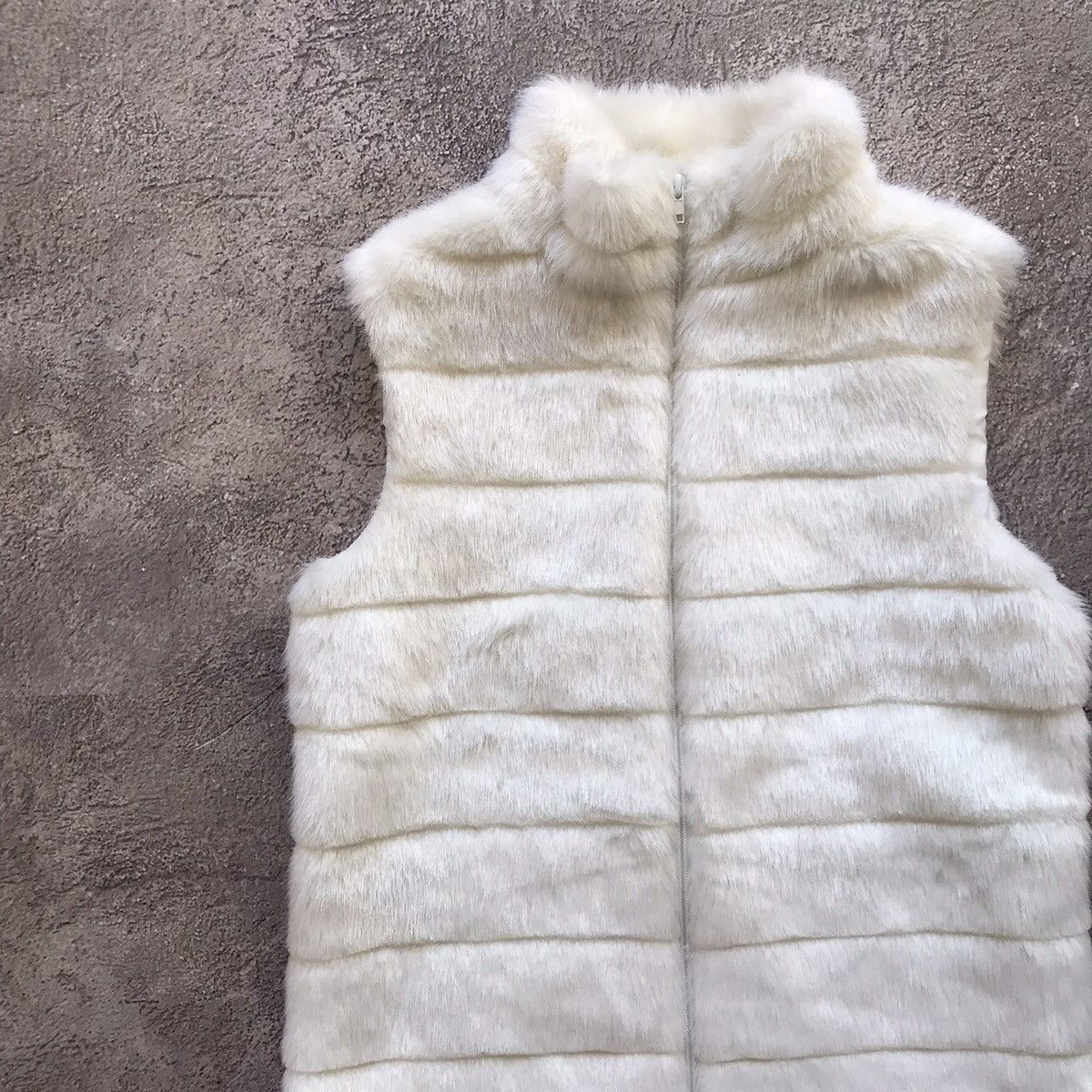 Vintage Vintage Y2K Mohair Zip Vest Oversized Avant Garde Cream M Size M / US 6-8 / IT 42-44 - 5 Thumbnail