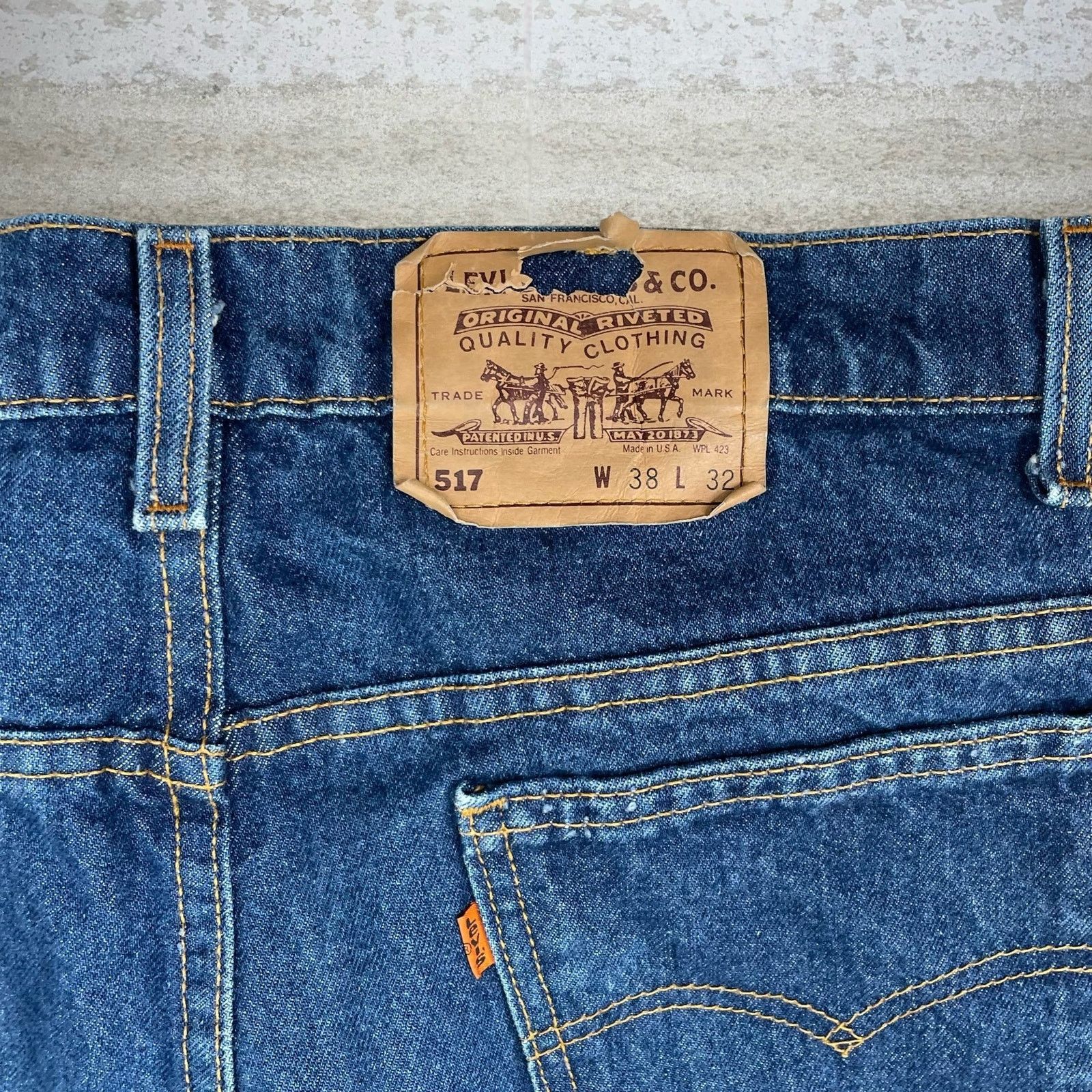 Levi's Vintage 90s Levis Jeans 517 38x30 Bootcut Flare Dark Wash Size US 38 / EU 54 - 4 Thumbnail