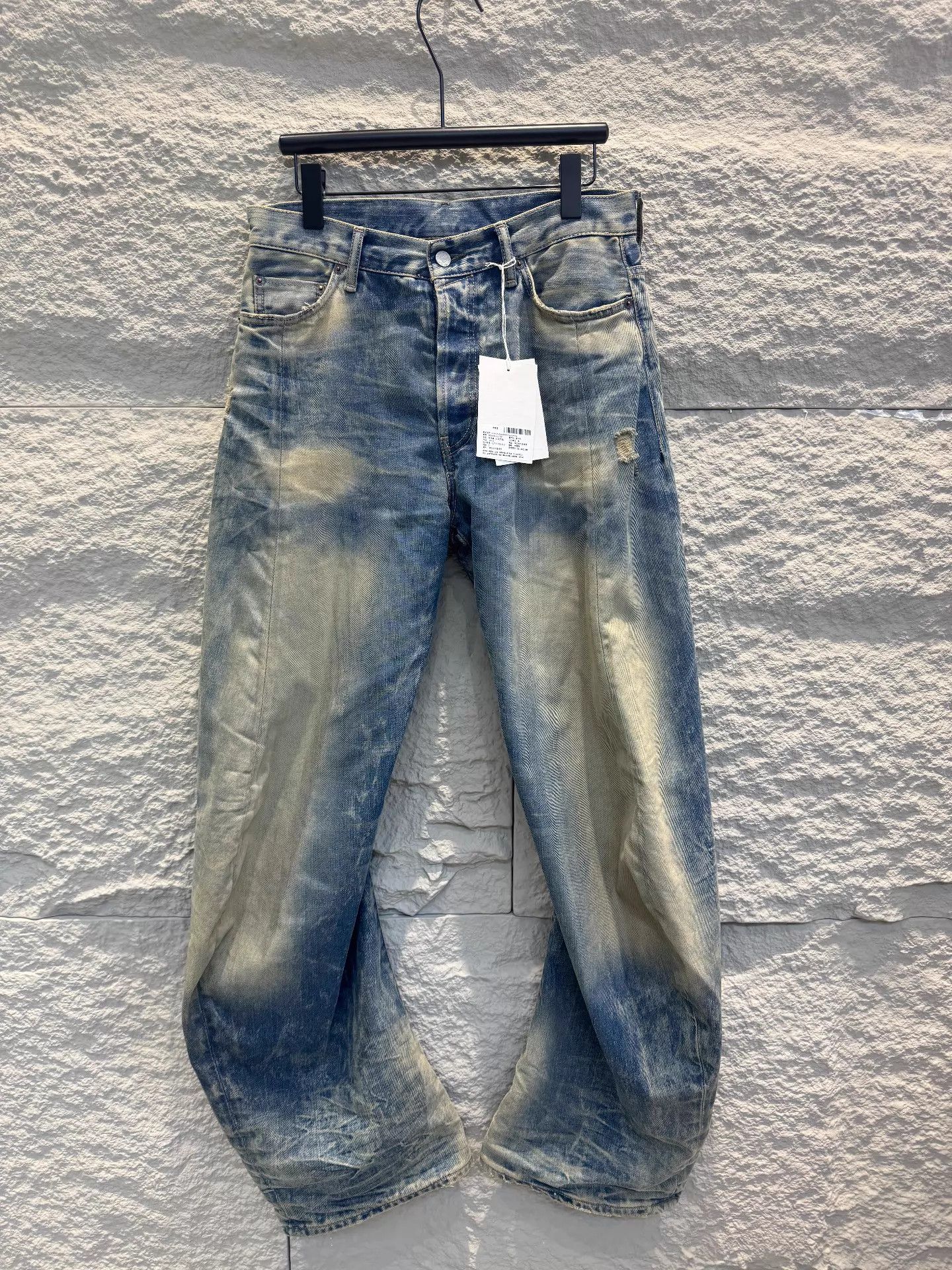 Acne Studios Acne Studios 2006M Goldmine Men's Washed Blue Jeans Size US 29 - 1 Thumbnail
