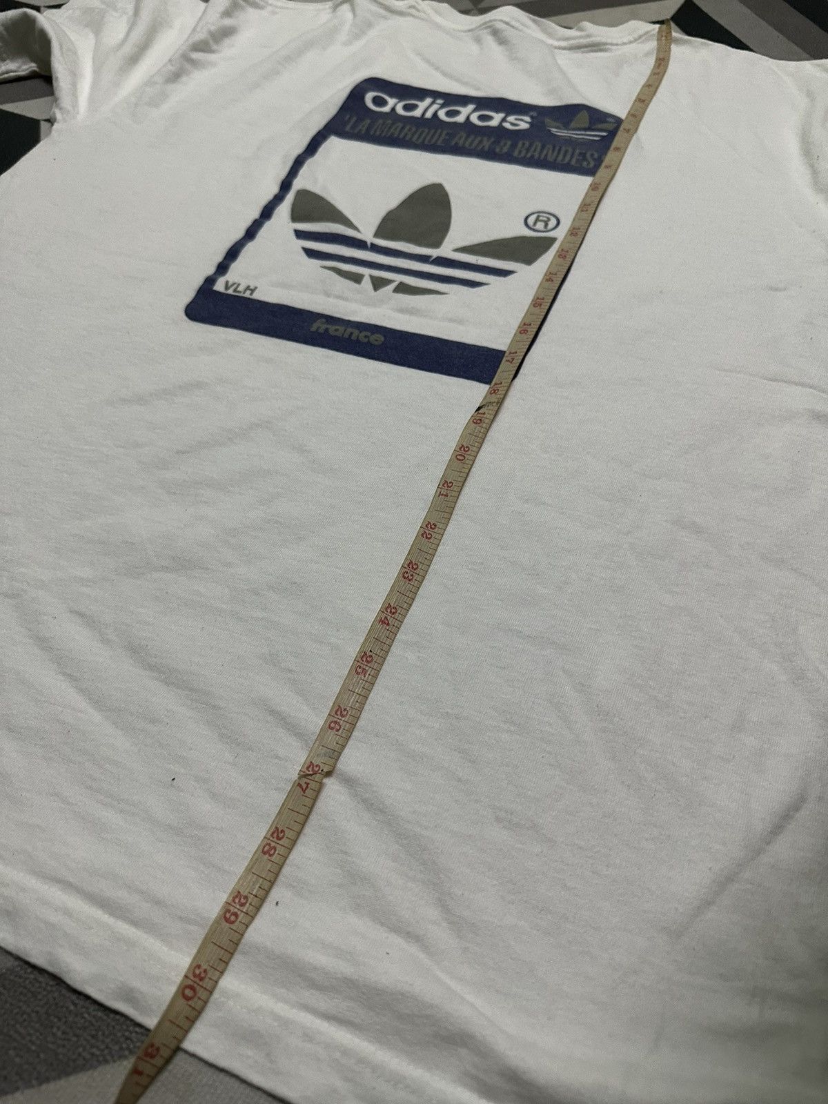 Vintage Vintage 90s Adidas France big logo tee Size US L / EU 52-54 / 3 - 8 Thumbnail