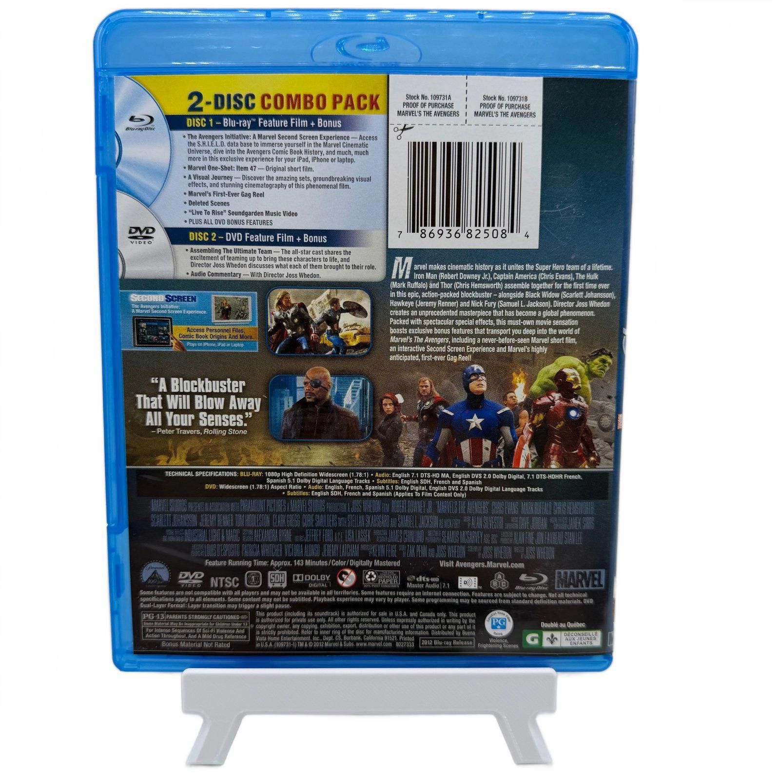Disney Disney Marvel The Avengers (2012) - Blu-ray Movie Size ONE SIZE - 2 Thumbnail