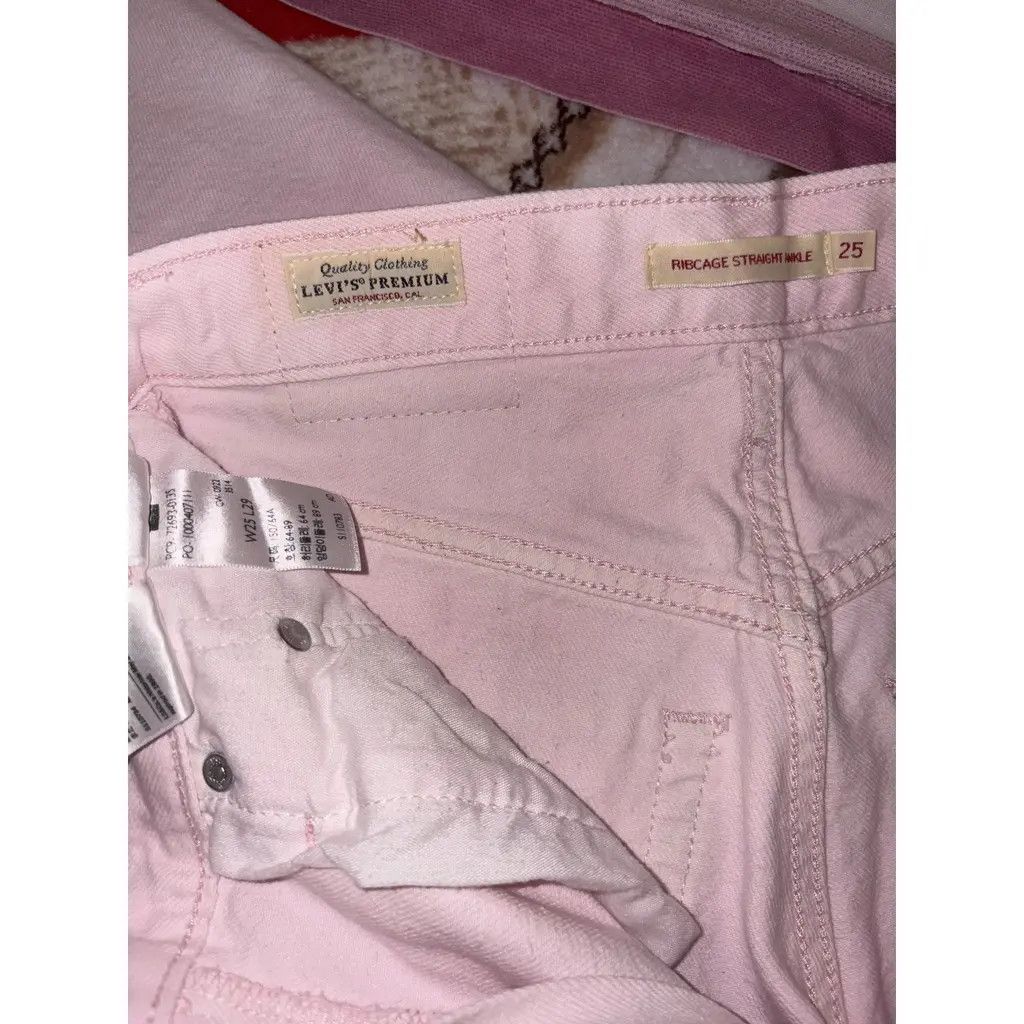 Levi's Levi’s Premium Ribcage Straight Ankle Jeans Blush Denim W25 Size 25" / US 0 / IT 36 - 4 Thumbnail