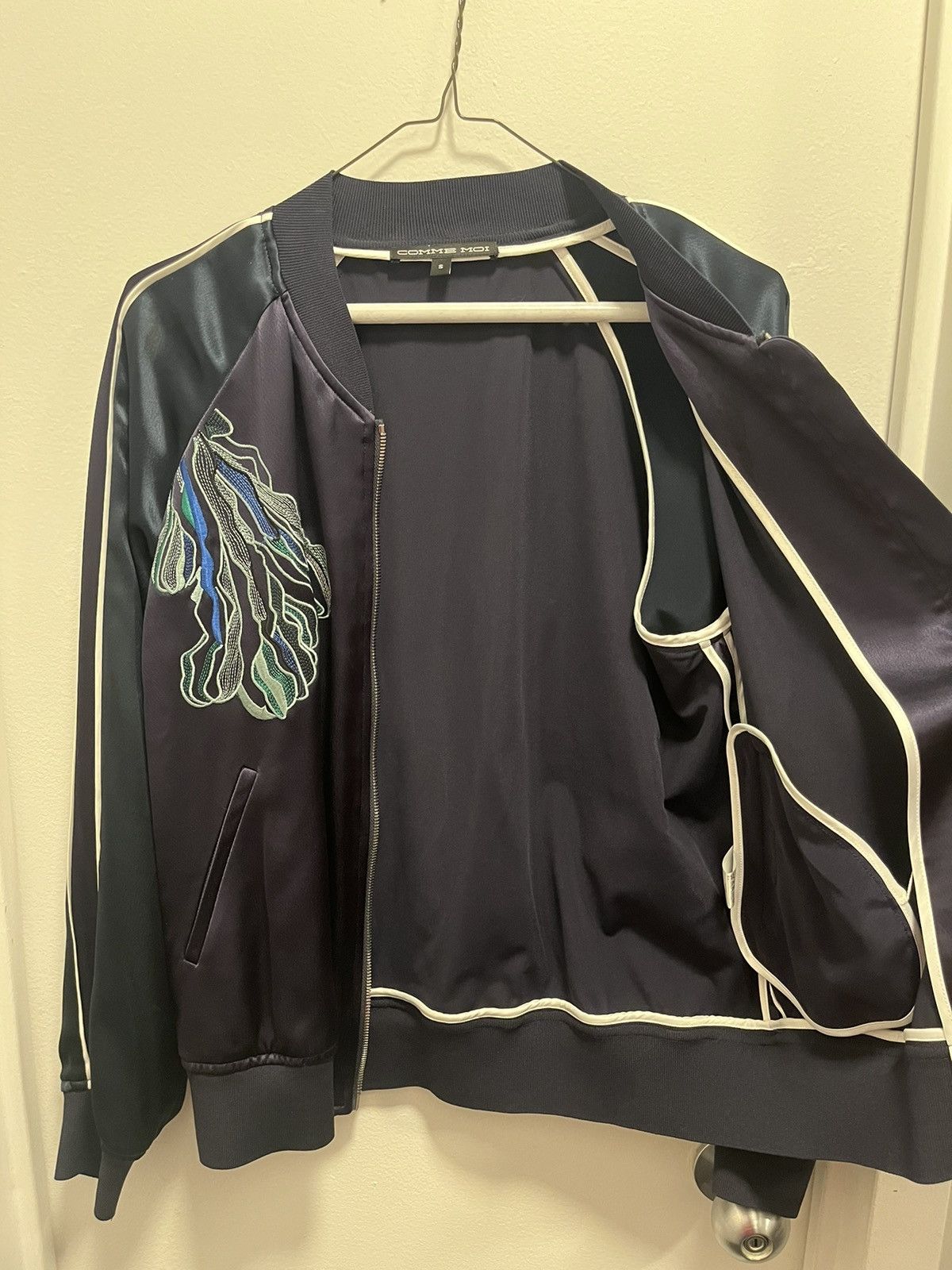 Other Comme Moi Silk/Satin Bomber Jacket Size S / US 4 / IT 40 - 3 Thumbnail