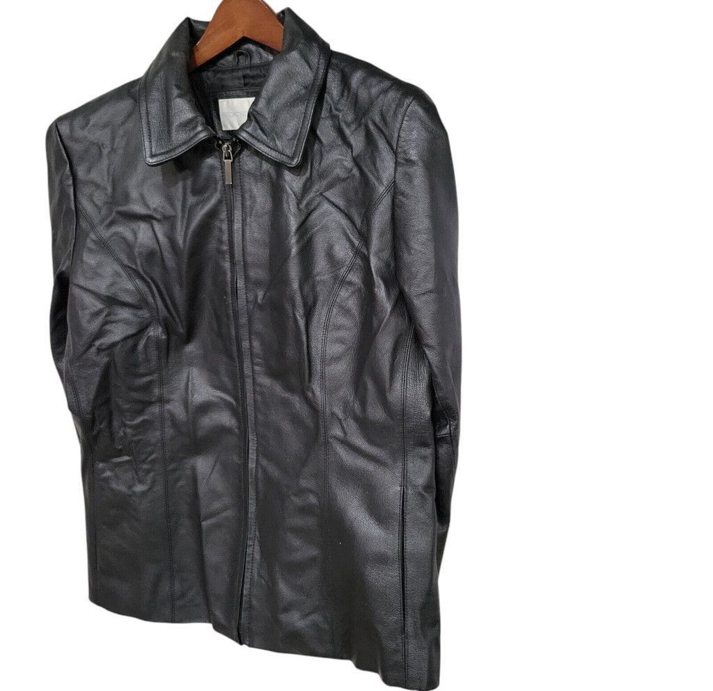 Worthington Worthington Genuine Leather Full-Zip Women's Jacket. Medium Size M / US 6-8 / IT 42-44 - 2 Thumbnail
