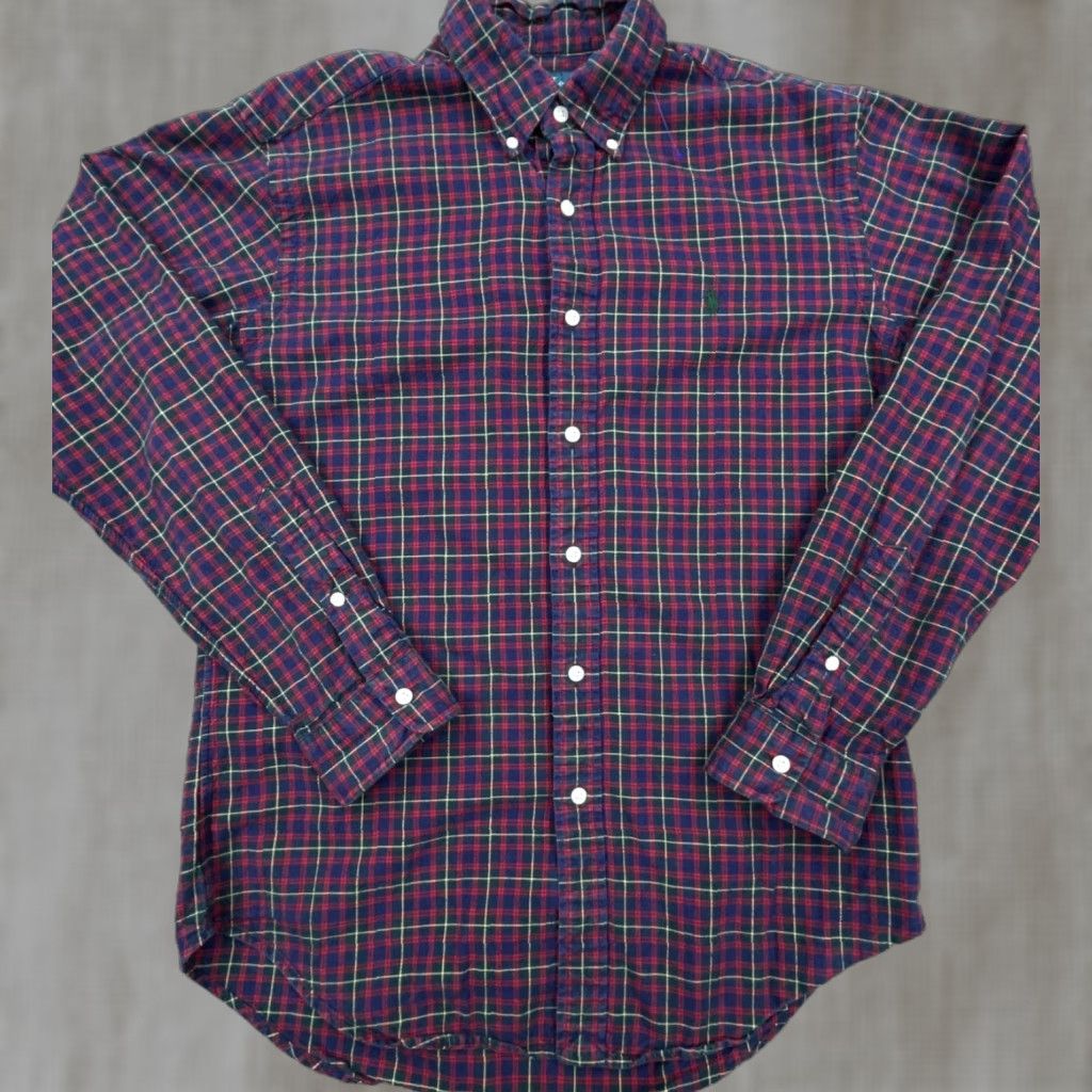 Ralph Lauren Ralph Lauren Shirt Men Medium Red Blue Flannel Button Up Tartan Classic Fit Size US L / EU 52-54 / 3 - 1 Thumbnail