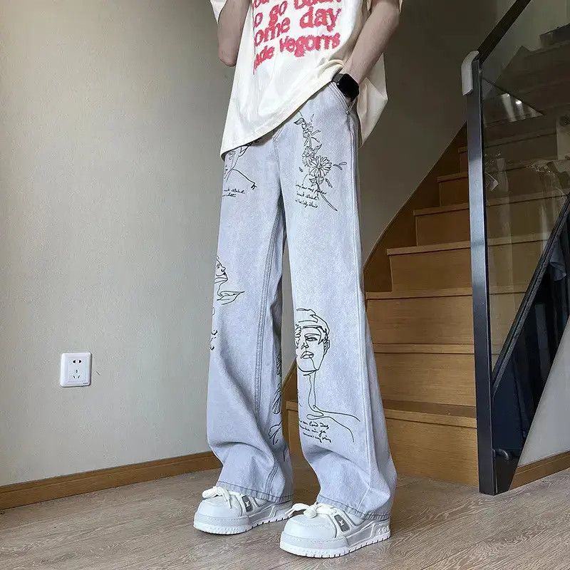 Japanese Brand Retro straight leg wide leg slightly flared jeans Size US 32 / EU 48 - 1 Thumbnail