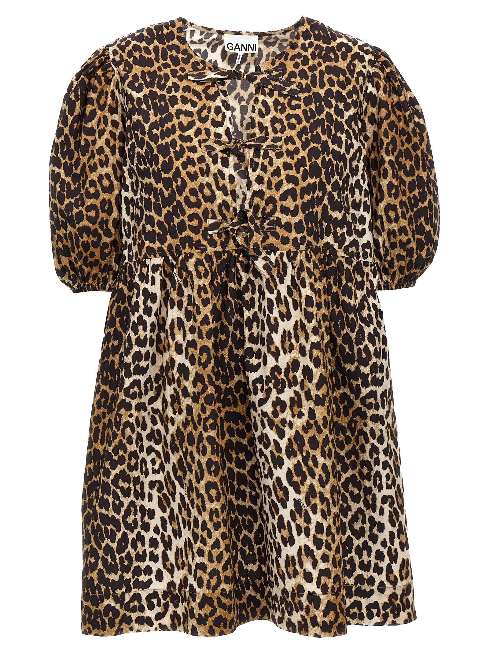 Leopard Poplin Dress
