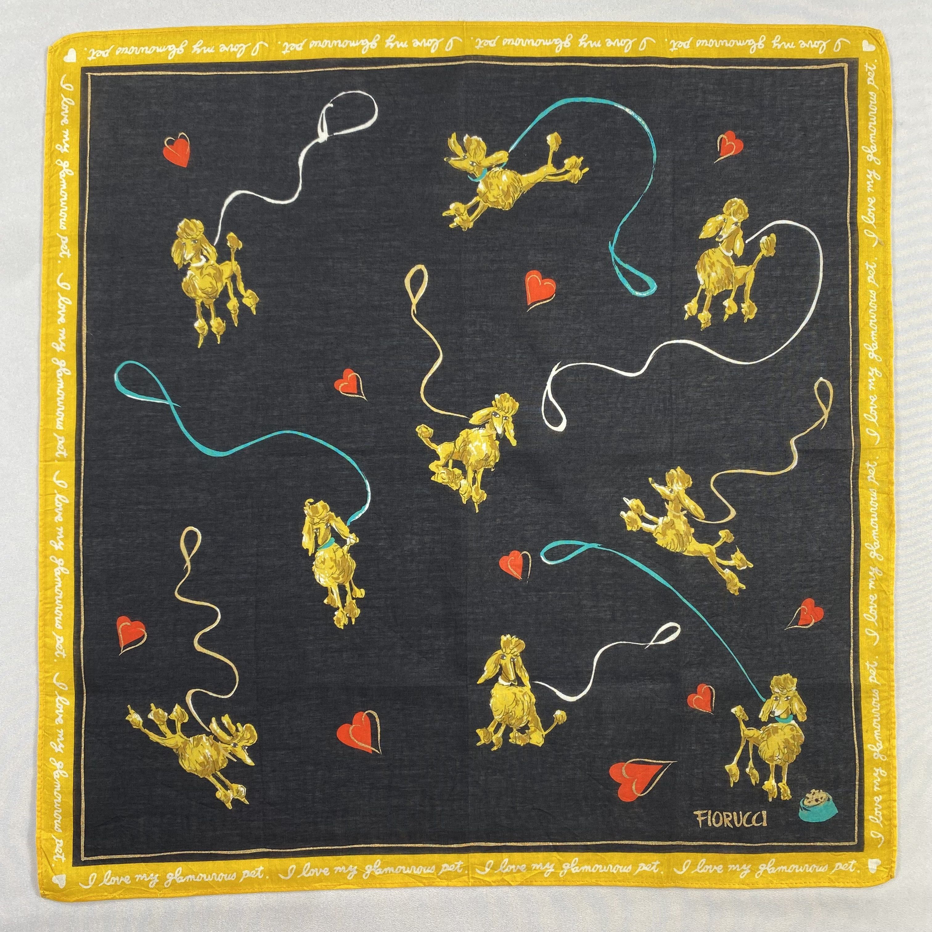 Fiorucci × Vintage Fiorucci Handkerchief / Neckerchief / Bandana-P716 Size ONE SIZE - 1 Thumbnail
